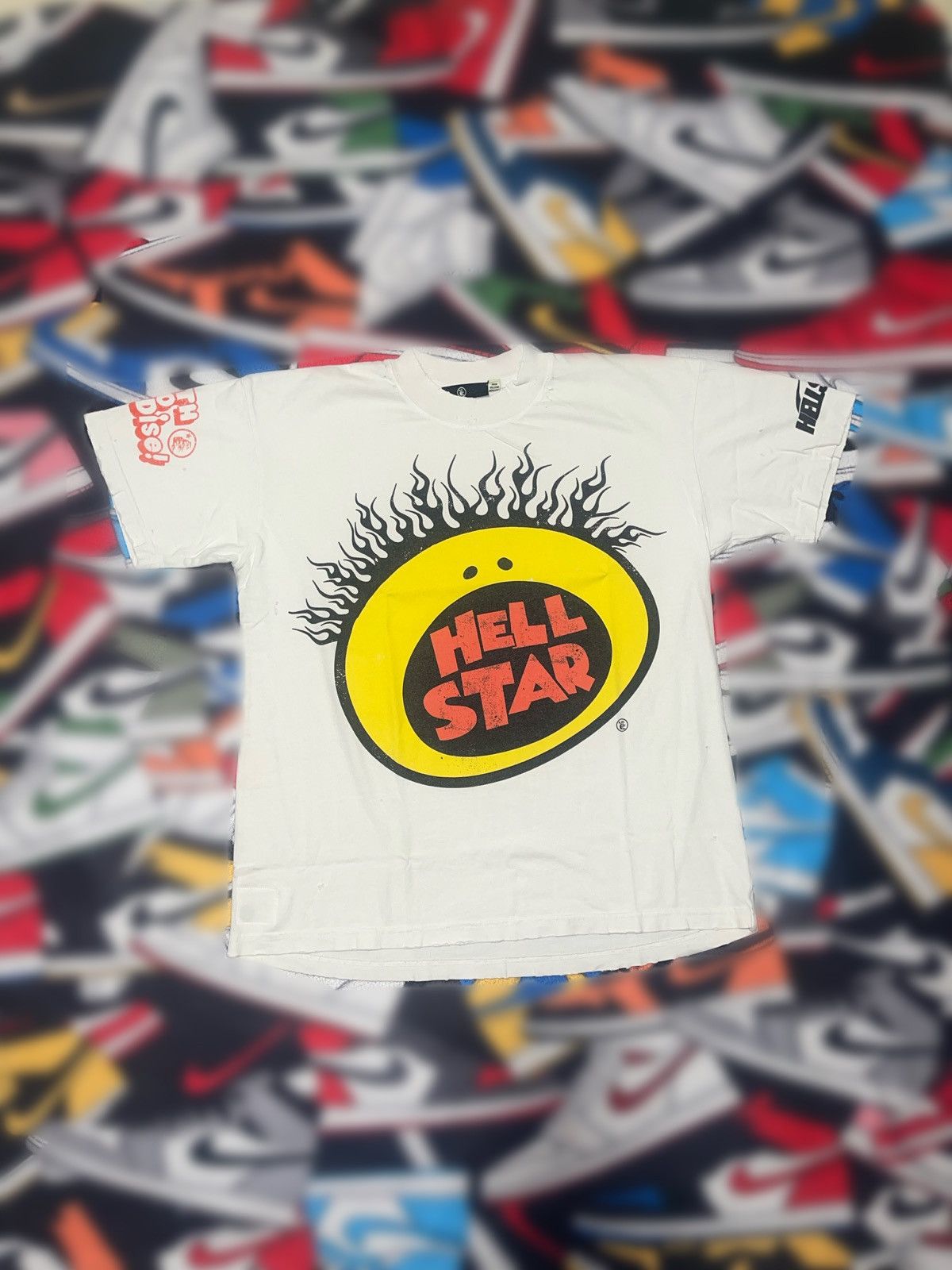 image of Hellstar Slime T-Shirt in Cream, Men's (Size Small)