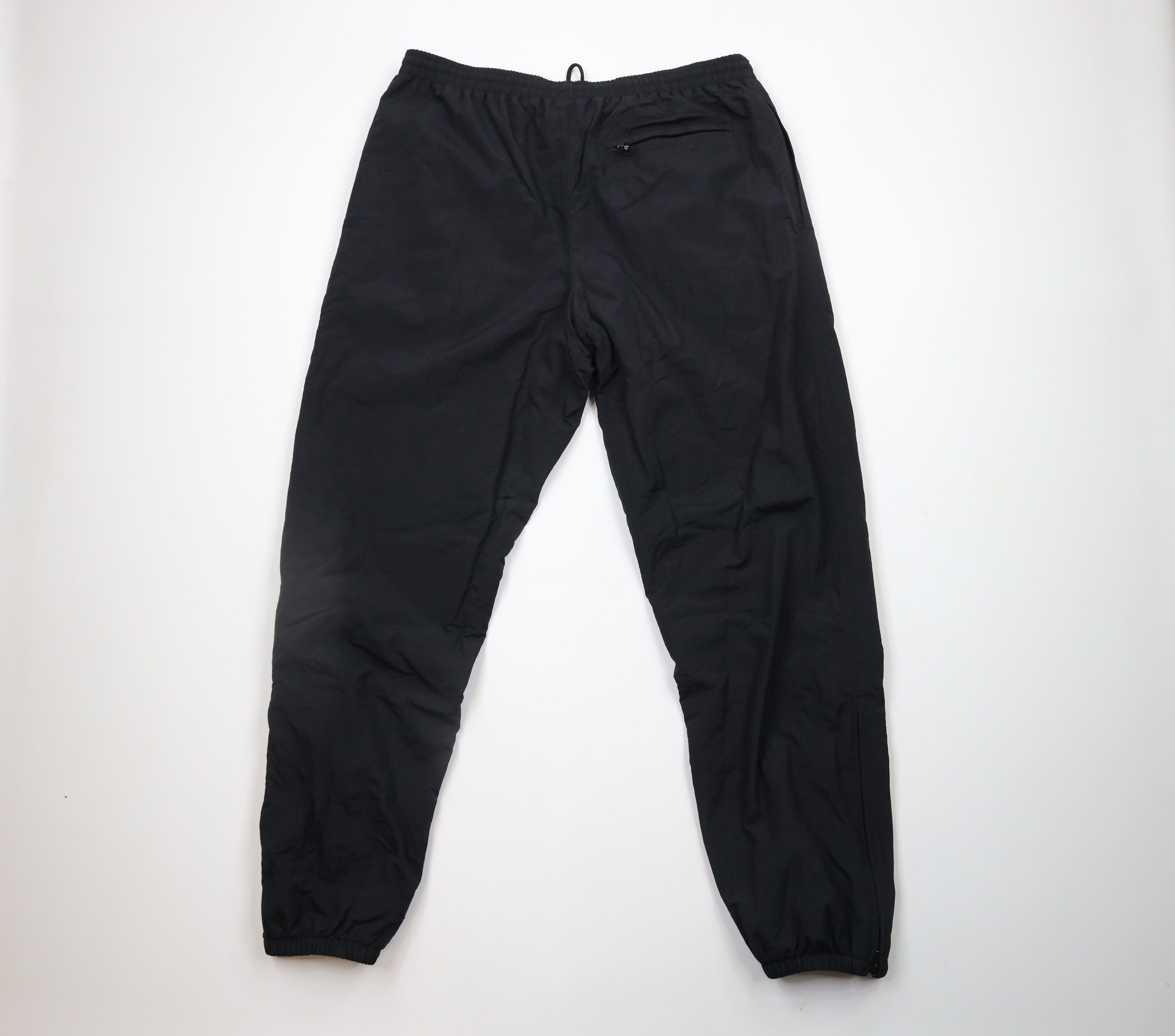 Vintage Vintage 90s Streetwear Lined Cuffed Joggers Pants Black Size US 38 / EU 54 - 9 Thumbnail