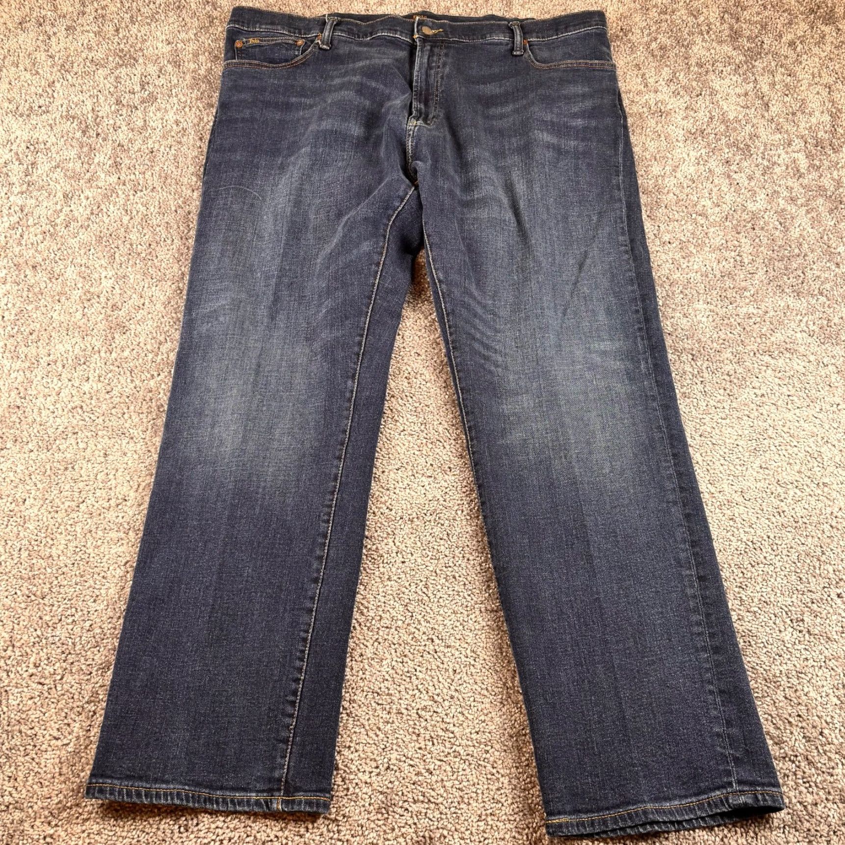 Polo Ralph Lauren Polo Ralph Lauren Jeans Men 44 Relaxed Straight Denim Blue 5-Pocket Logo Belt Loop Stretch Cotton Spandex HS Size US XXL / EU 58 / 5 - 2 Thumbnail