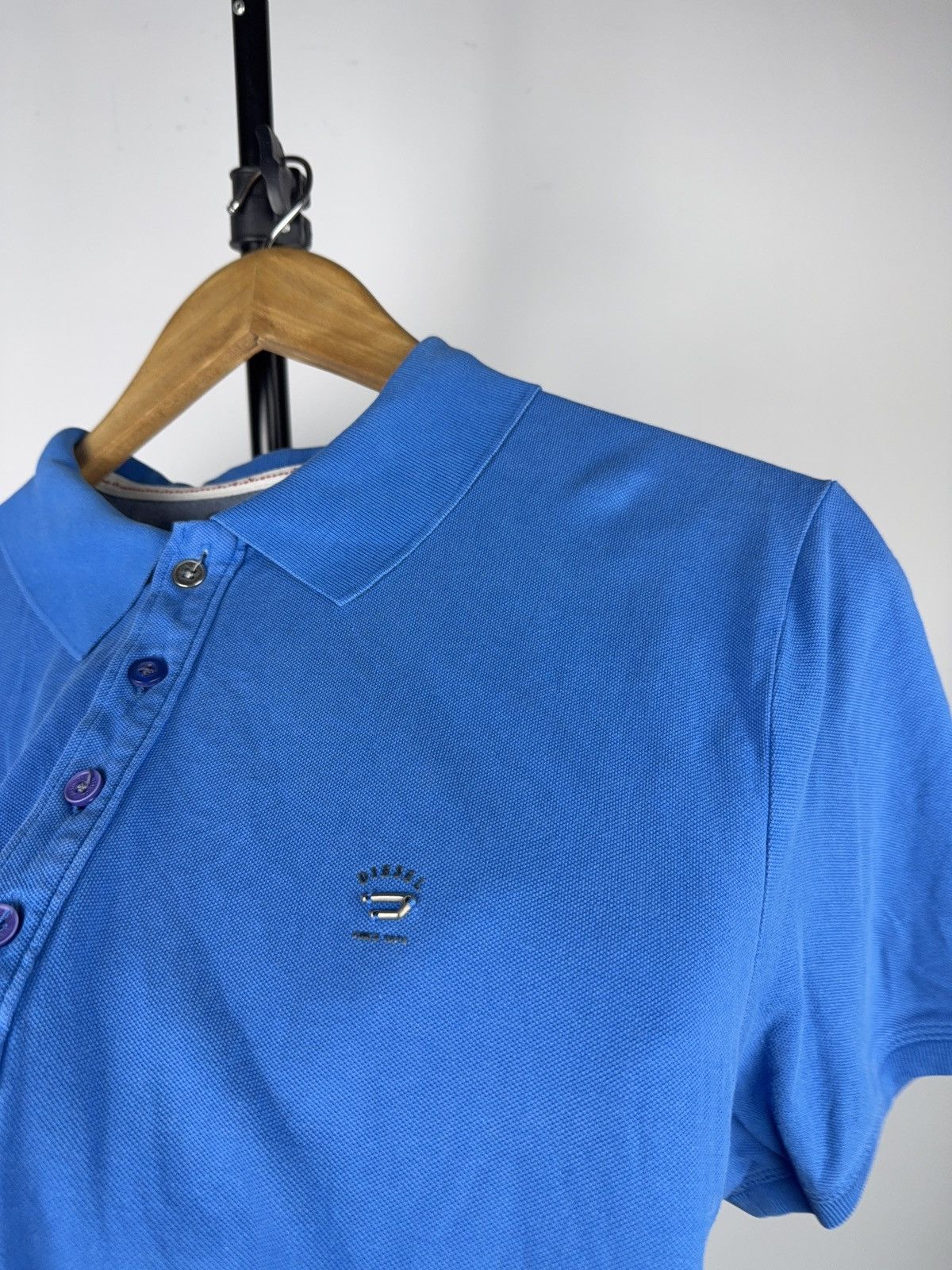 Diesel Retro 00s Diesel Blue Slim Fit Polo Shirt Workwear Logo XL Size US XL / EU 56 / 4 - 3 Thumbnail