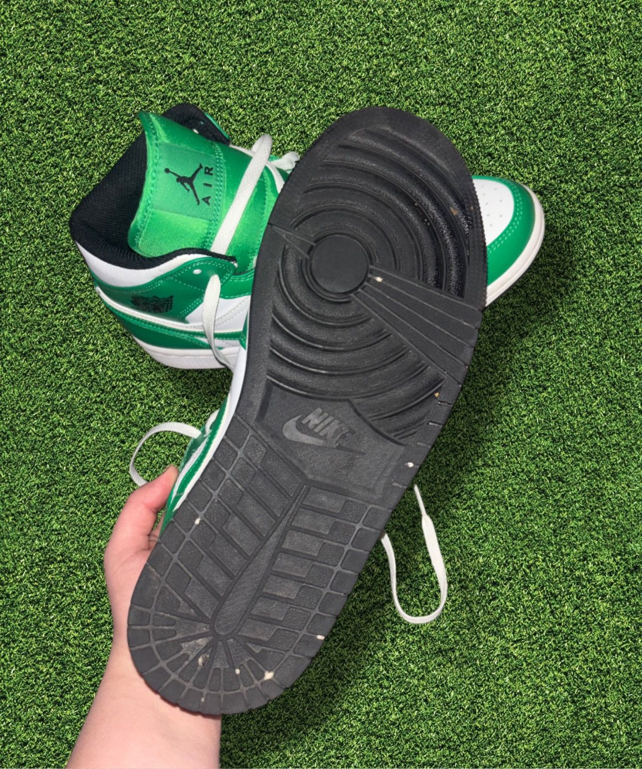Jordan Brand × Nike Nike Air Jordan 1 Mid Lucky Green Size US 8.5 / EU 41-42 - 3 Thumbnail