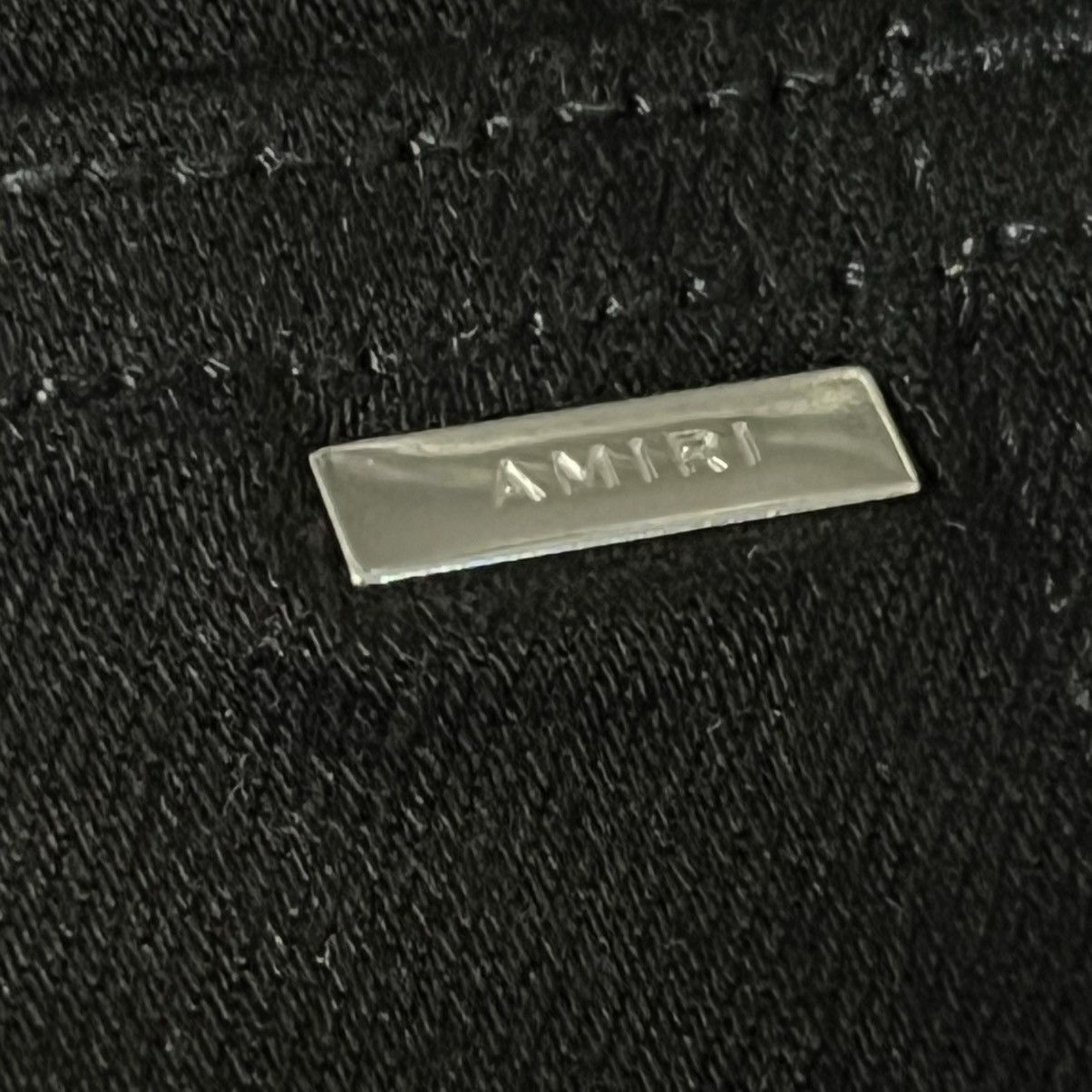 Amiri Amiri MX1 Gold Leather Patch Jeans Black Size US 36 / EU 52 - 4 Thumbnail