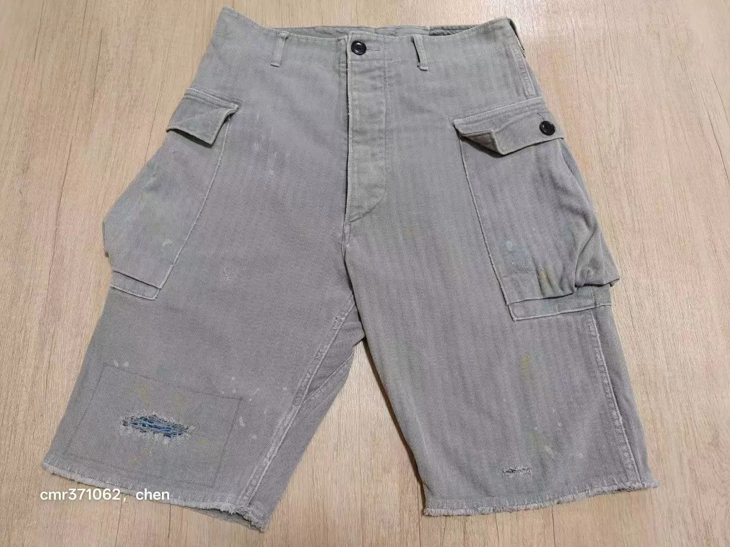 Visvim visvim 19AW Veterans Crash Shorts Grey 1 Distressed Fishbone Size US 30 / EU 46 - 1 Thumbnail