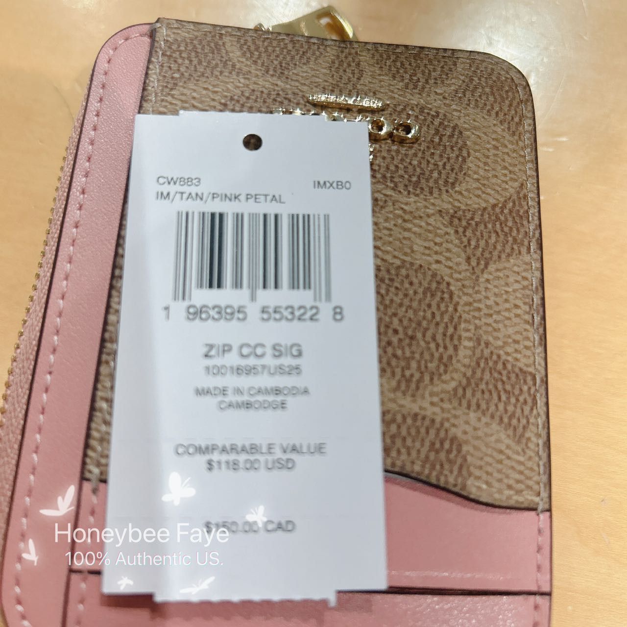 Coach Zip Card Case In Signature Canvas CW883 Size ONE SIZE - 8 Thumbnail