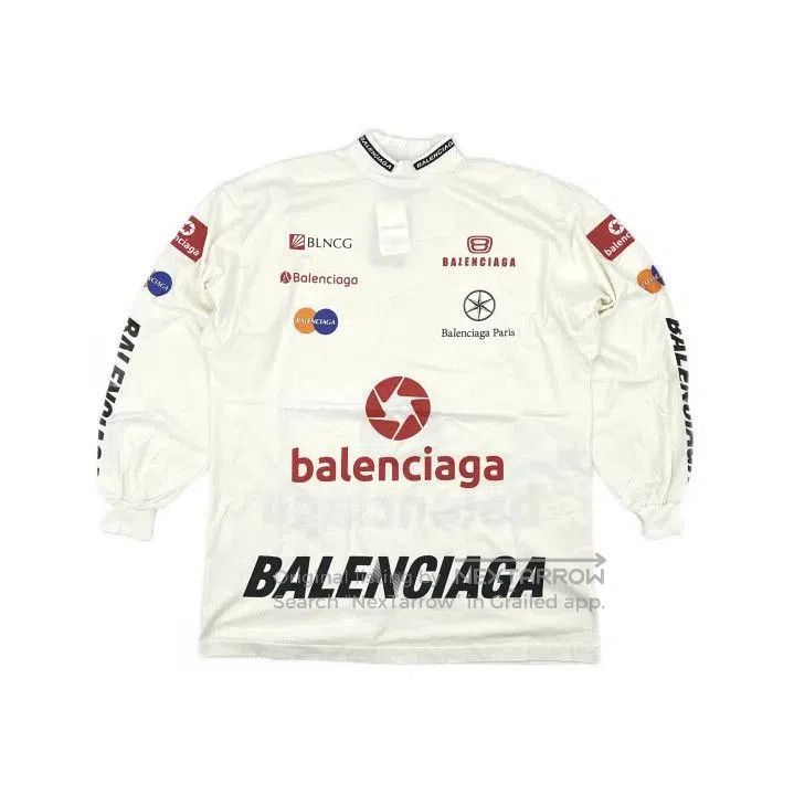 Balenciaga Balenciaga FW23 Logo Print Long Sleeve T. Size US M / EU 48-50 / 2 - 2 Thumbnail