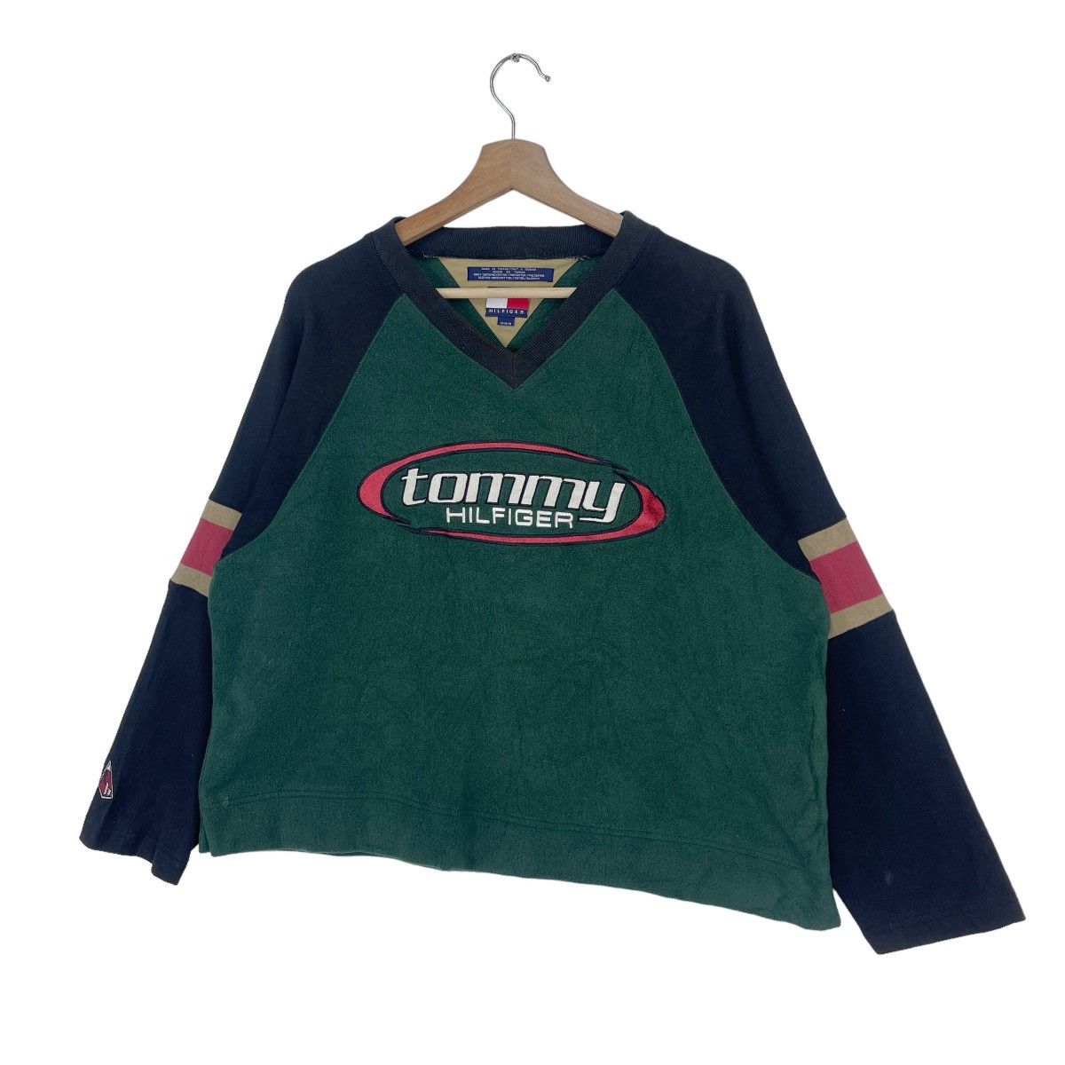 Tommy Hilfiger × Vintage 90’s Tommy Hilfiger Cropped Sweatshirt Size M / US 6-8 / IT 42-44 - 2 Thumbnail