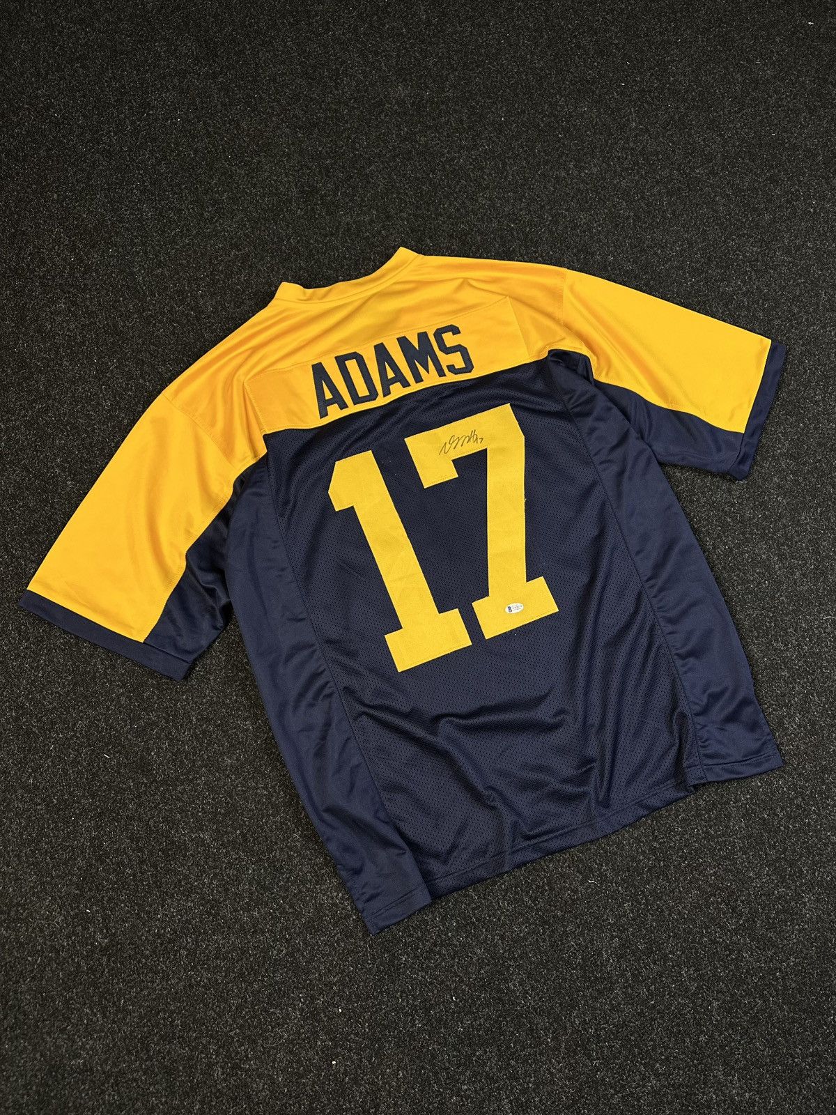Adams Davante Adams Autographed Green Bay Packers Throwback Jersey Size US XL / EU 56 / 4 - 7 Thumbnail