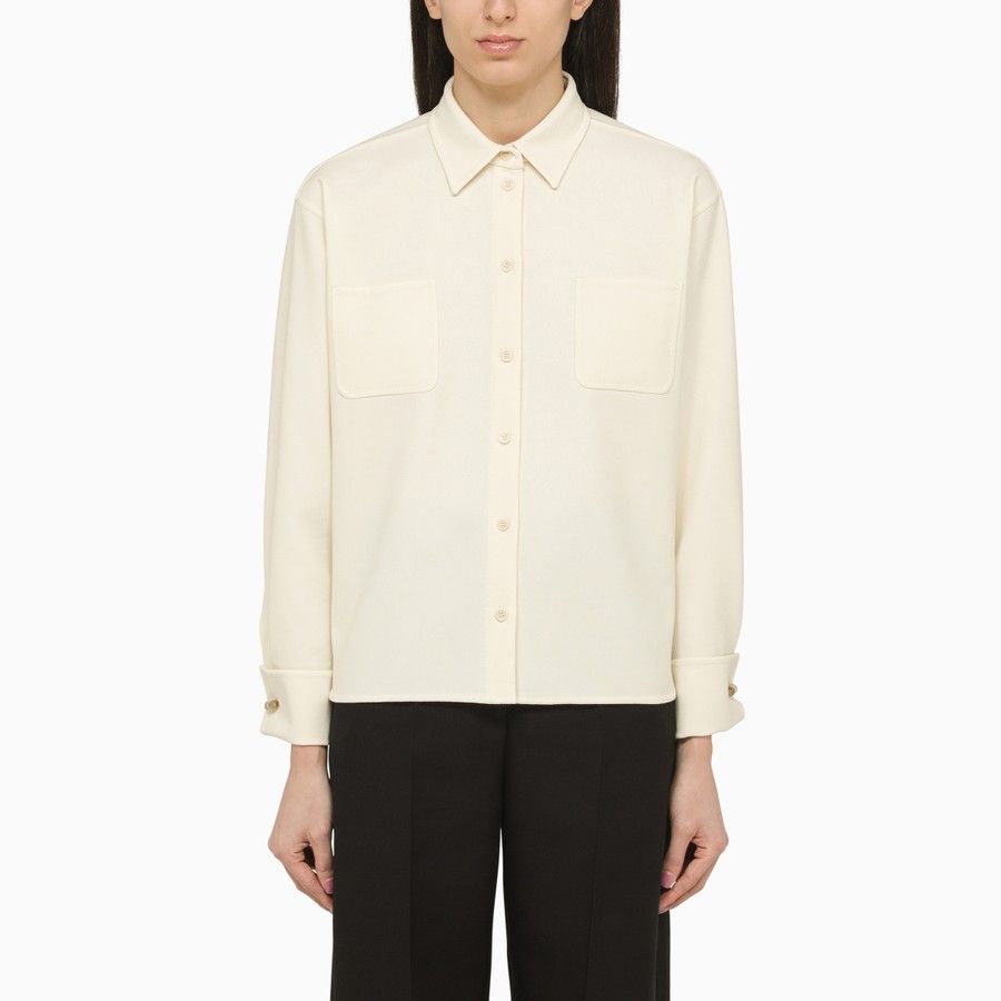 Max Mara o1d2blof0824 Wool Shirts in Ivory Size XS / US 0-2 / IT 36-38 - 1 Thumbnail