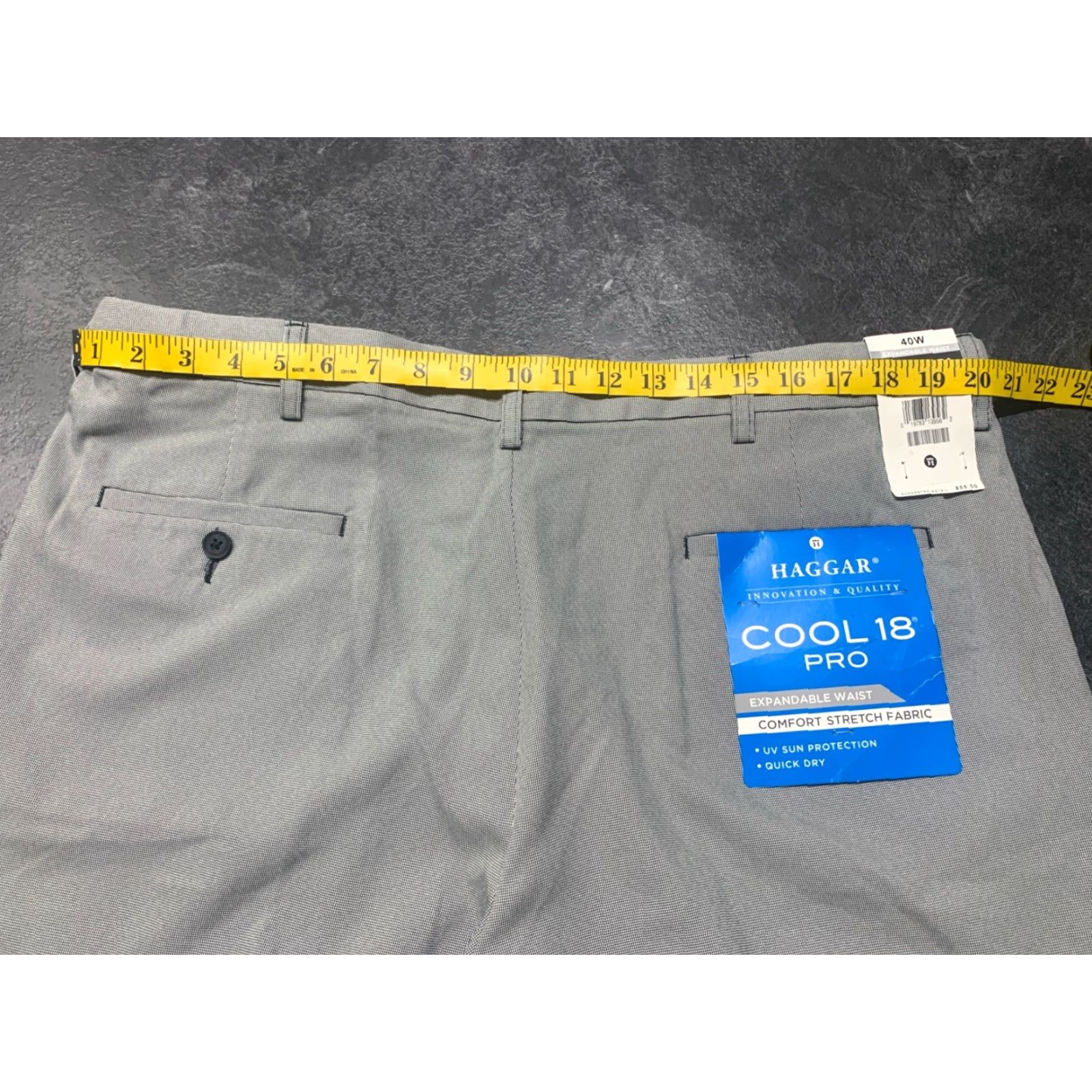 Haggar Haggar Men's Golf Shorts 40 W Gray Flat Front Chino Stretch UV Protection Cool 18 Pro Men Size US 40 / EU 56 - 4 Thumbnail