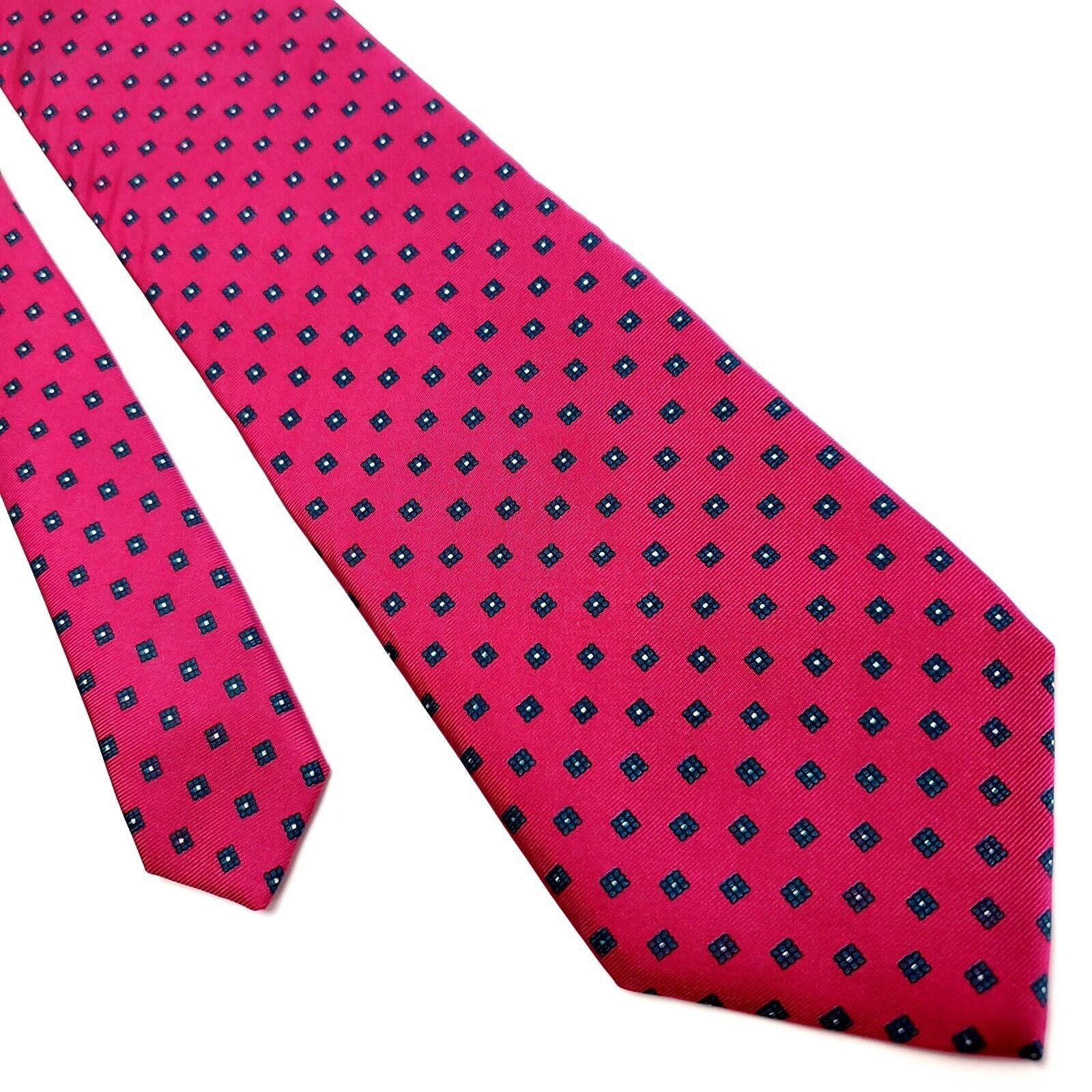 Stafford Stafford Red Silk Tie Woven Geometric Short Size ONE SIZE - 1 Thumbnail