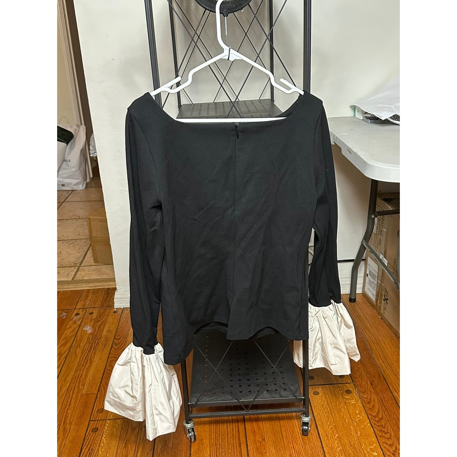 Staud STAUD Paige Top Black Ivory L Size L / US 10 / IT 46 - 2 Thumbnail