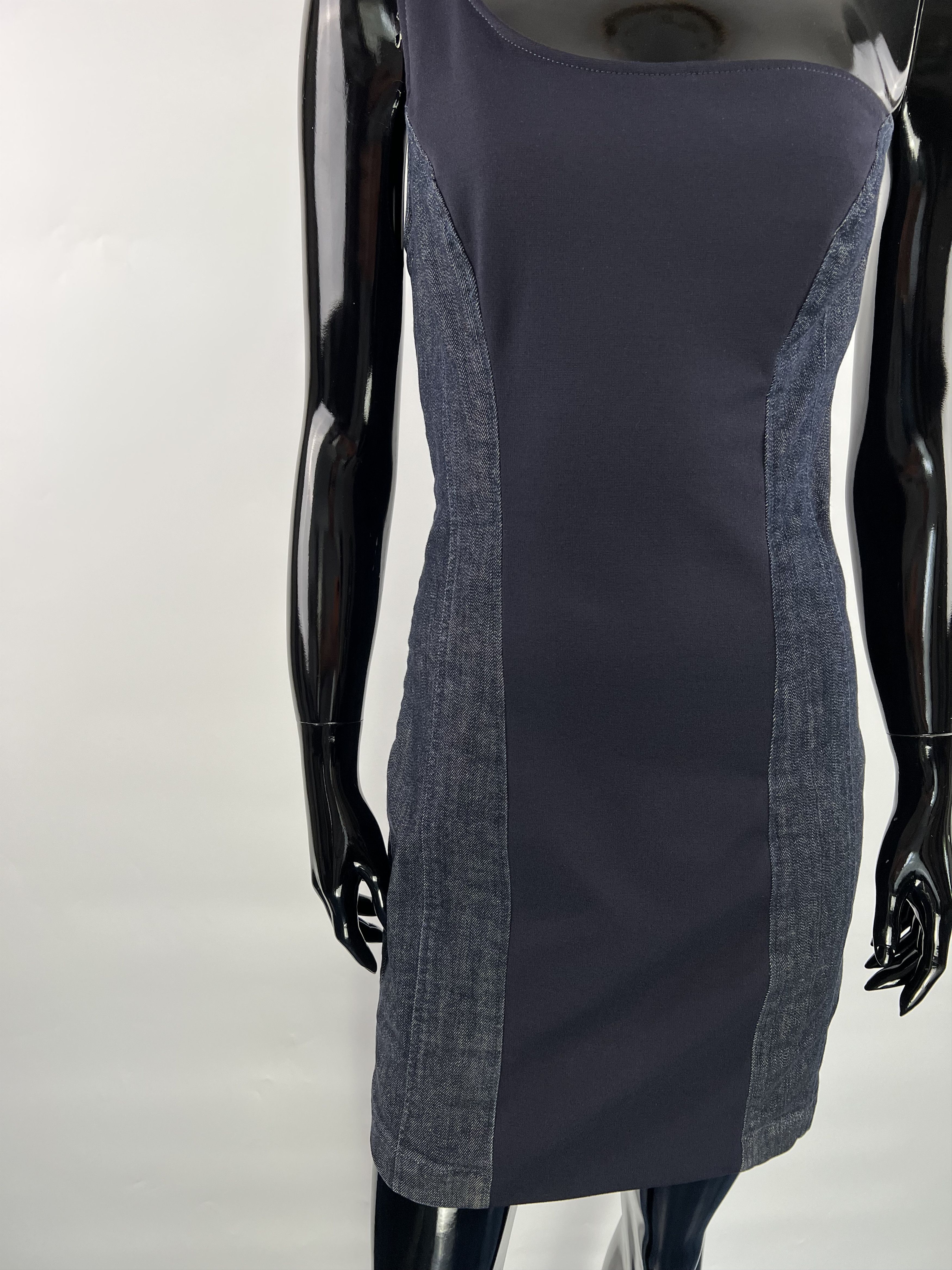 Miss Sixty Miss Sixty Vintage Blue Denim Sleeveless Short Dress Size S / US 4 / IT 40 - 3 Thumbnail