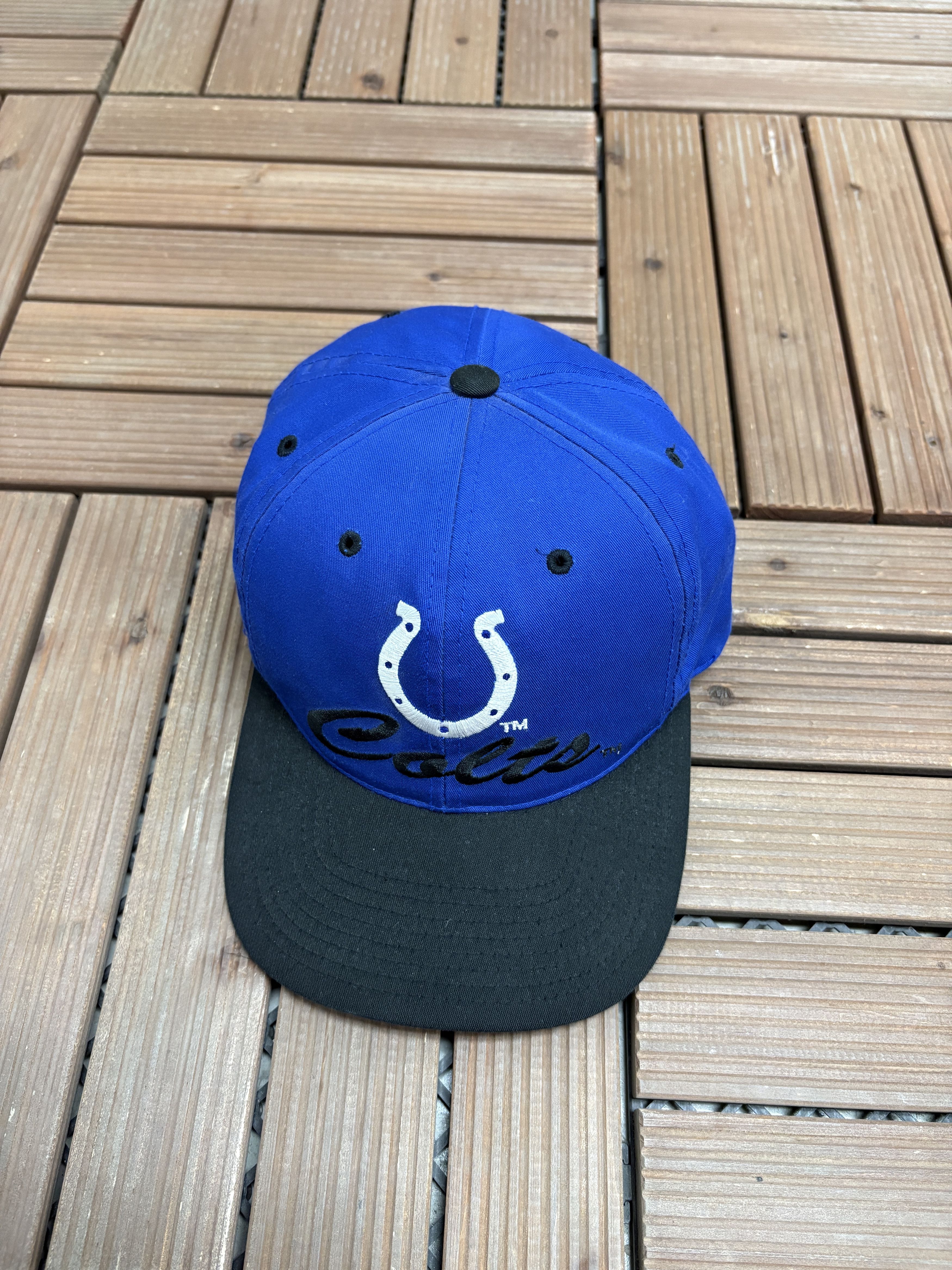 Vintage Indianapolis Colts Embroidered Vintage Blue Snap Back Hat Size ONE SIZE - 1 Thumbnail