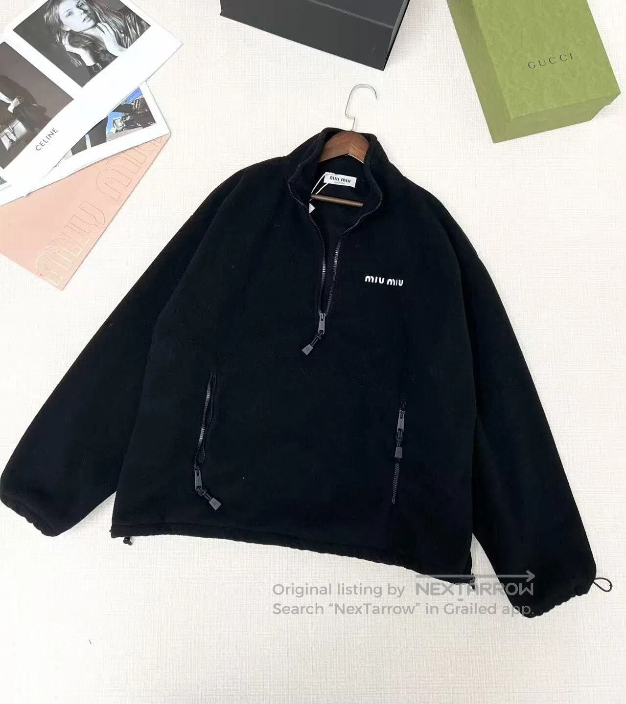 Miu Miu Miumiu Black Fleece Logo Sweatshirt. Size XS / US 0-2 / IT 36-38 - 1 Thumbnail