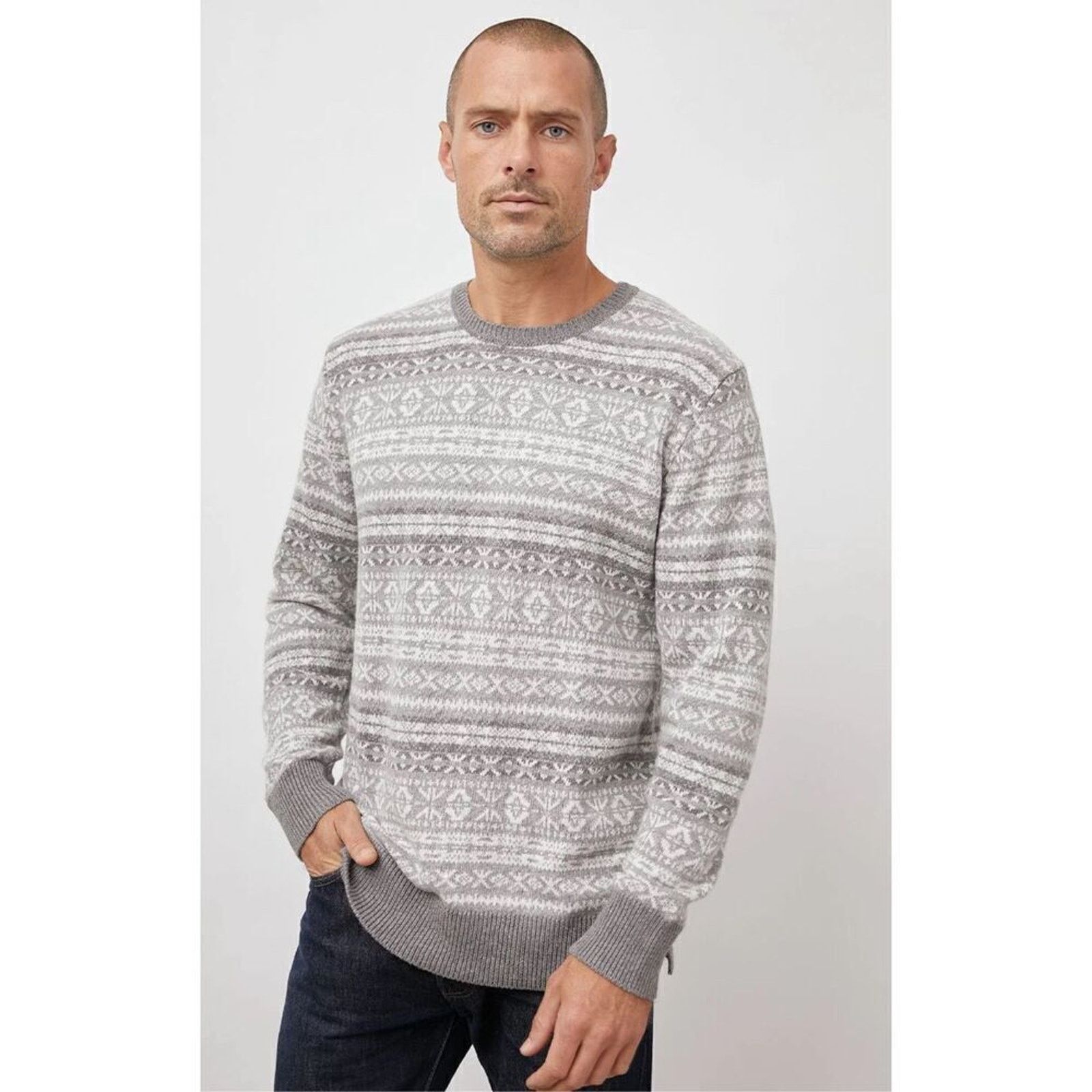 Rails Carlisle Sweater - Silver Icicle - Size Large
