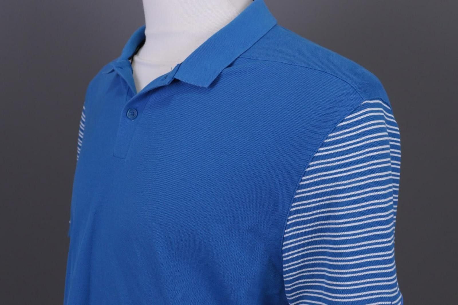Nike Nike Golf Dri Fit Blue Striped Tennis Polo Shirt Size L Size US L / EU 52-54 / 3 - 8 Thumbnail