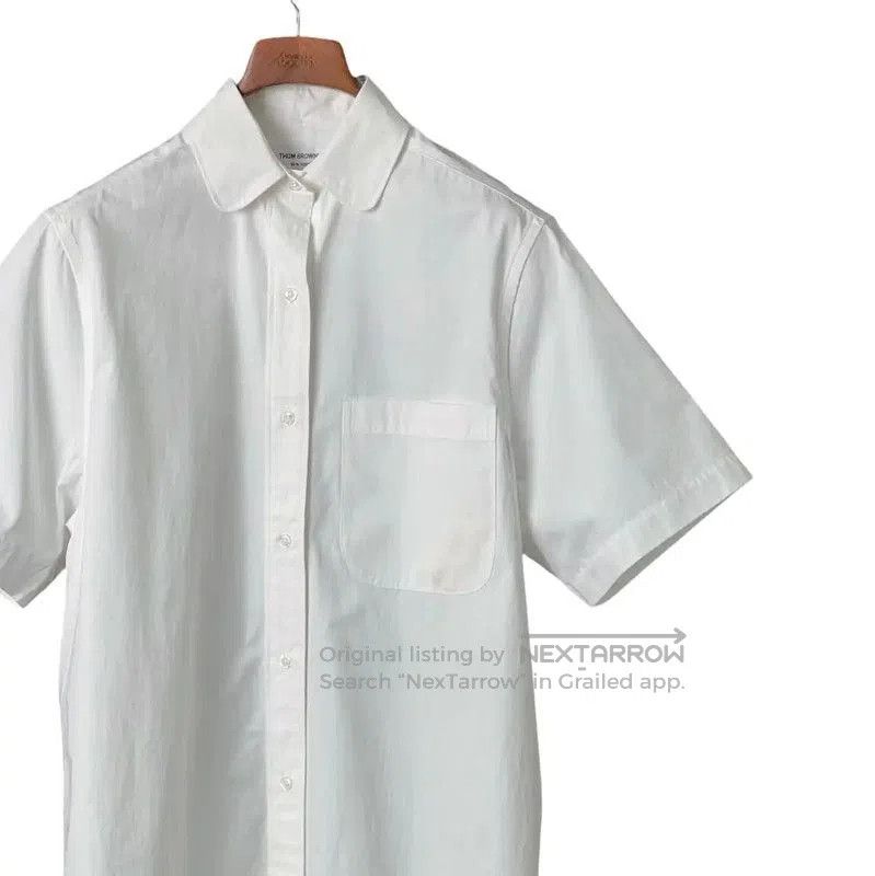 Thom Browne Thom Browne White Short Sleeve Shirt . Size L / US 10 / IT 46 - 3 Thumbnail