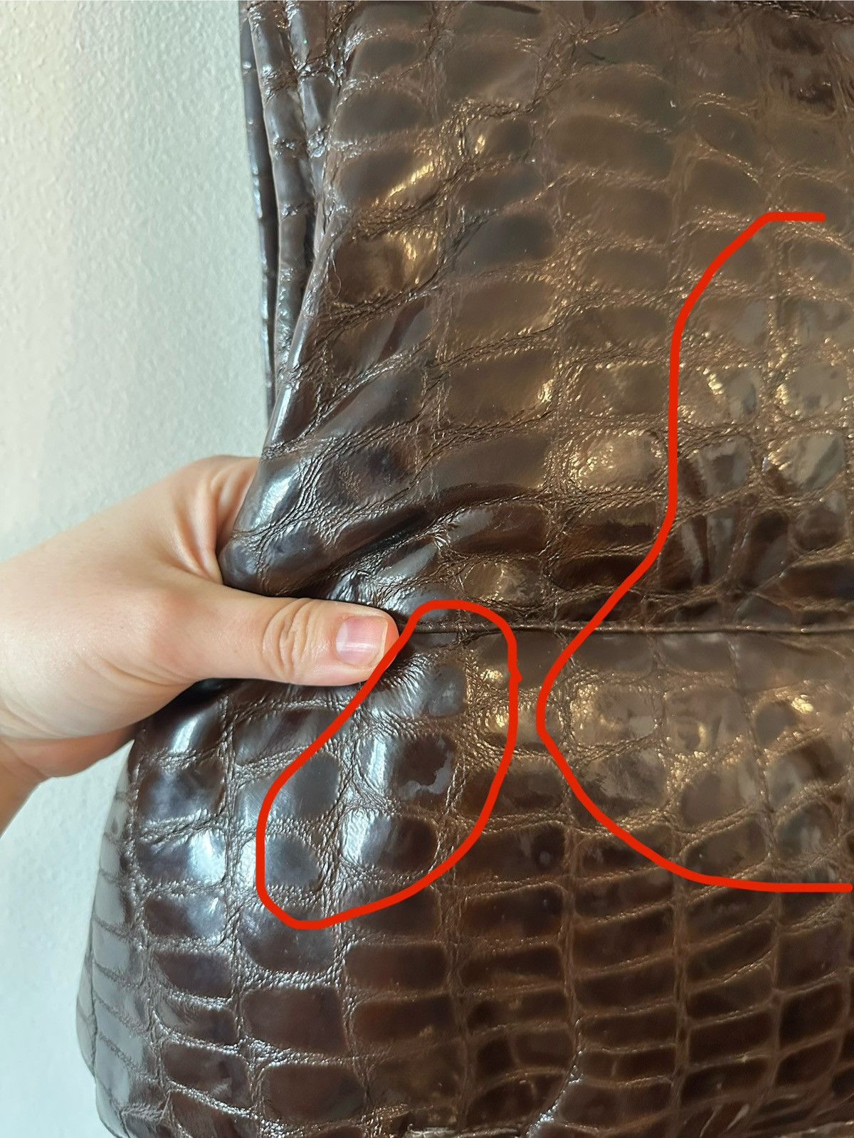 Fubu Vintage Y2K Fubu The Collection Croc Embossed Leather Vest Size US L / EU 52-54 / 3 - 4 Thumbnail