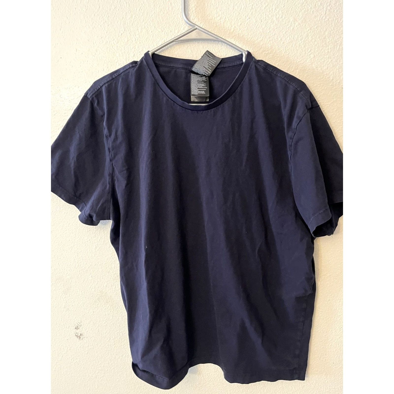 H&M H&M Mens Crew Neck T-Shirt Short Sleeve XL Navy Blue Reg Fit Shirt Mens XS to XL Size US XL / EU 56 / 4 - 2 Thumbnail