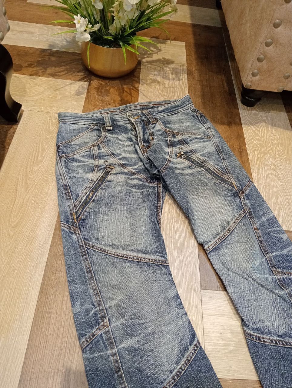 Nicole Club JAPANESE NICOLE CLUB FOR MEN BLUE DENIM FLARED PANTS Size US 30 / EU 46 - 4 Thumbnail