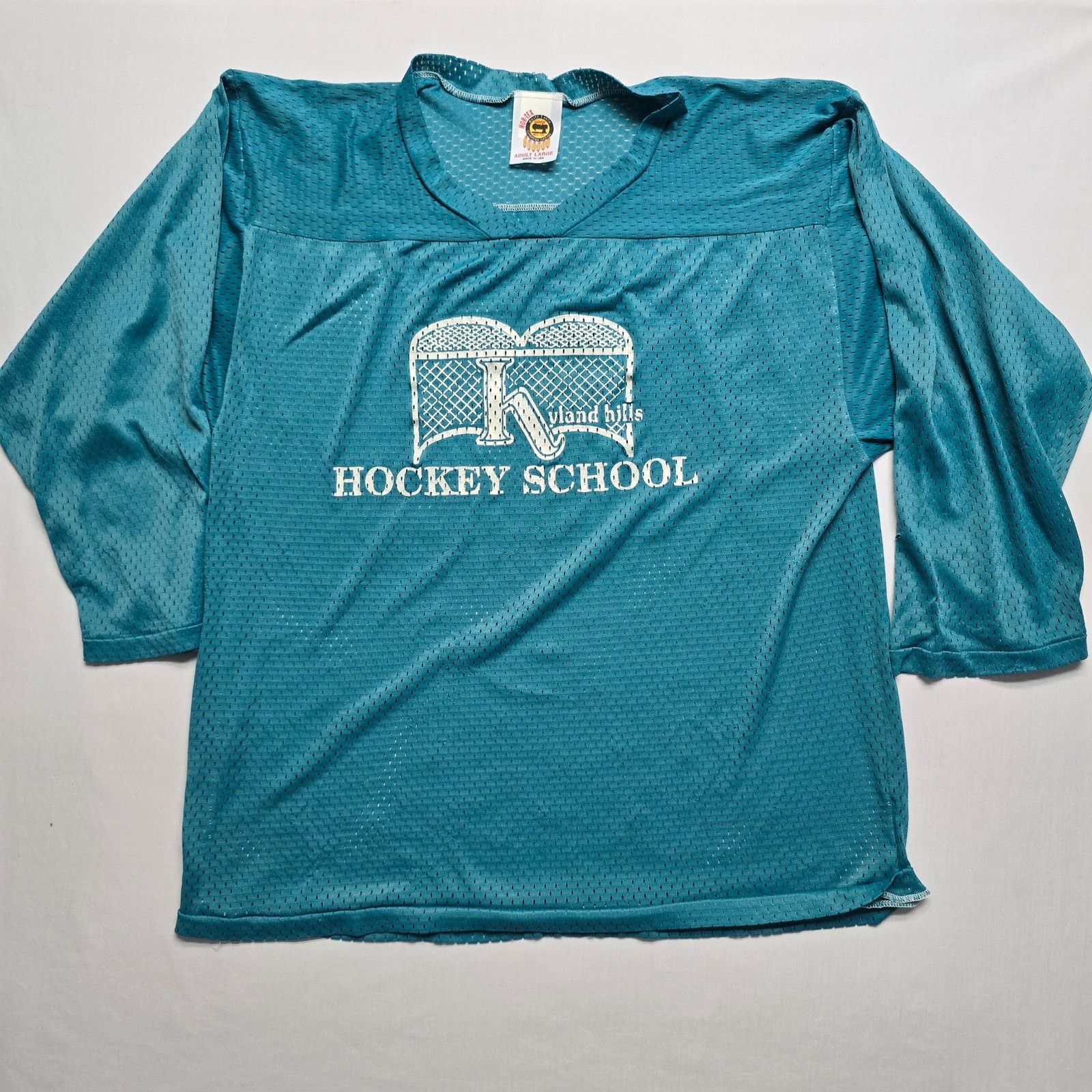 Vintage Vintage Hockey School Jersey Soft 100% Nylon Blue Large Top Size US XL / EU 56 / 4 - 1 Thumbnail