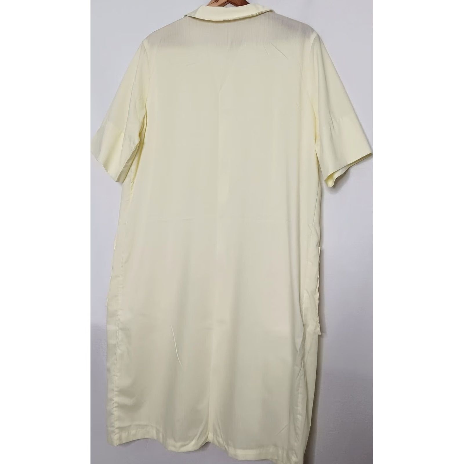 CO VINTAGE Carole Joanne Shirt Nightgown Grannycore Yellow Cotton L/XL Nightgown Snap Front Short Sleeves Adults Womens Size ONE SIZE - 4 Thumbnail