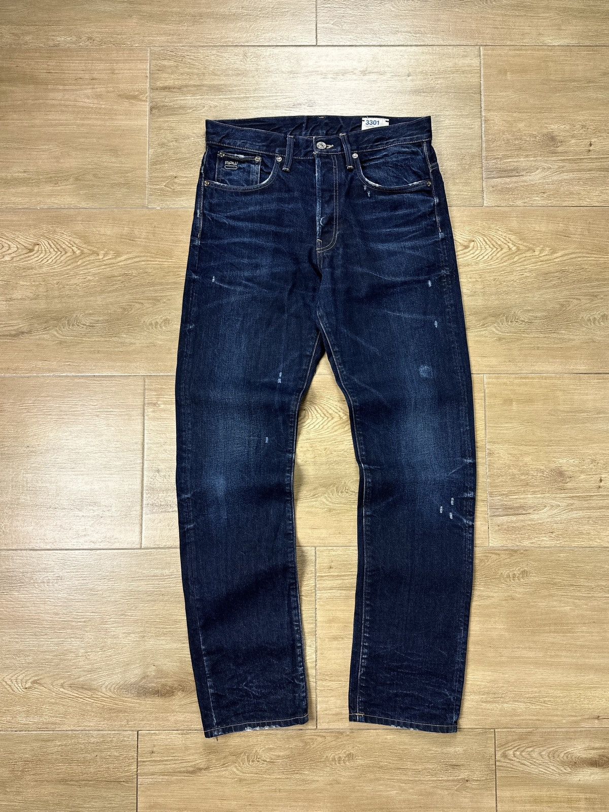 G-Star G-Star Raw 3301 Straight Denim Jeans Size US 31 - 1 Thumbnail