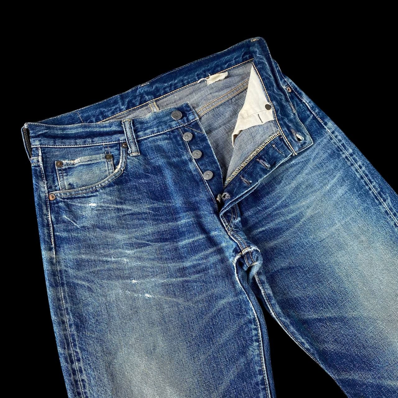 Sugar Cane Vintage Sugar Cane Lot 902 Selvedge Grunge Frayed StarPrint Size US 31 - 11 Thumbnail