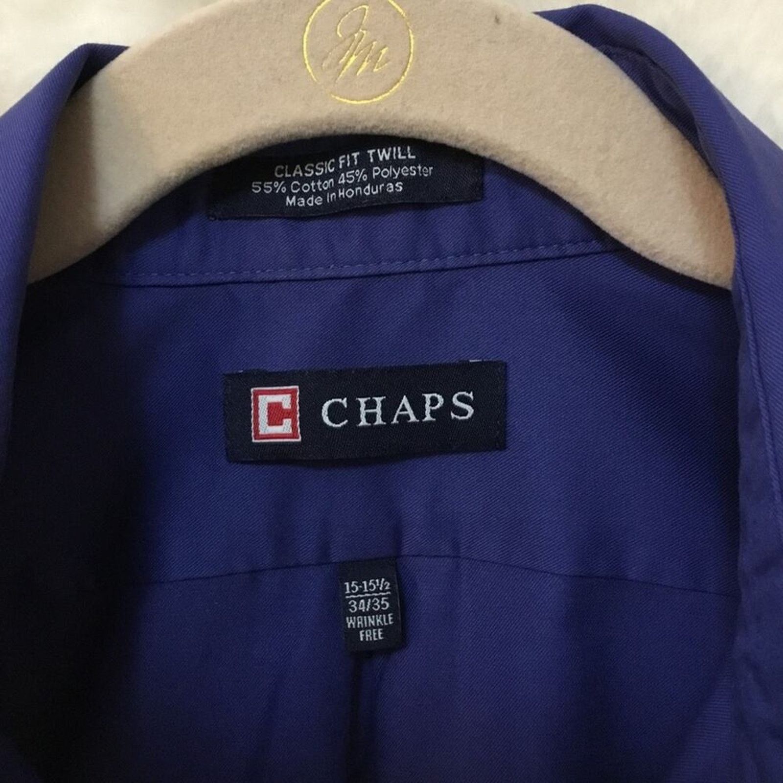 Chaps Chaps Blue Button-Down Long Sleeve Shirt Size US M / EU 48-50 / 2 - 2 Thumbnail