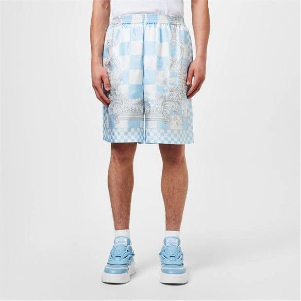 Versace o1g2r1mq0824 Medusa Contrasto Shorts in Blue & White Size US 38 / EU 54 - 3 Thumbnail