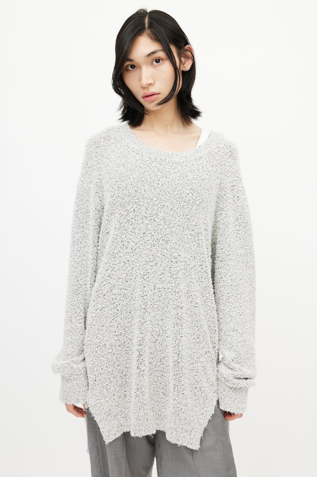 【MAISON MINED】22FW★ MIXED BOUCLE KNIT LONG SLEEVE MAISON MINED | 메종미네드 Maison Mined Boucle Long Sleeve