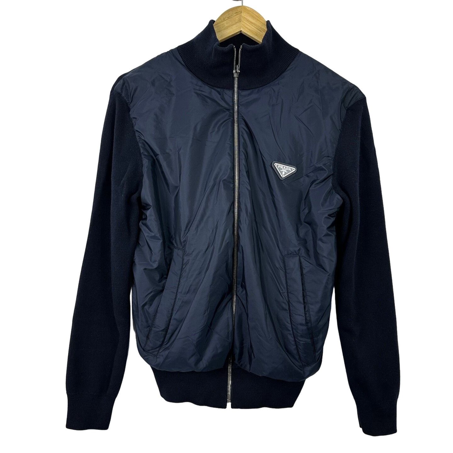 Prada Prada Triangle Logo Wool Mixed Jacket Size 48 Size US M / EU 48-50 / 2 - 1 Thumbnail