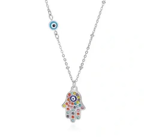 Other Zircon Evil Eye Pendant Necklace Size ONE SIZE - 3 Thumbnail