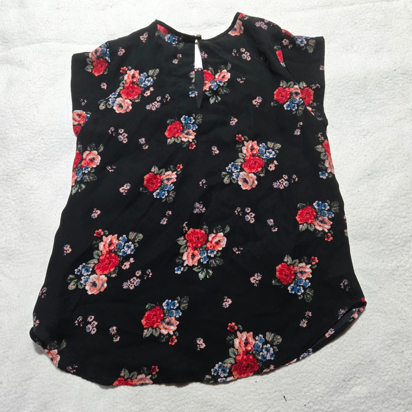 Vintage Lily White Floral Top Sleeveless Shirt Adult Women's Size S Small Black Size S / US 4 / IT 40 - 6 Thumbnail