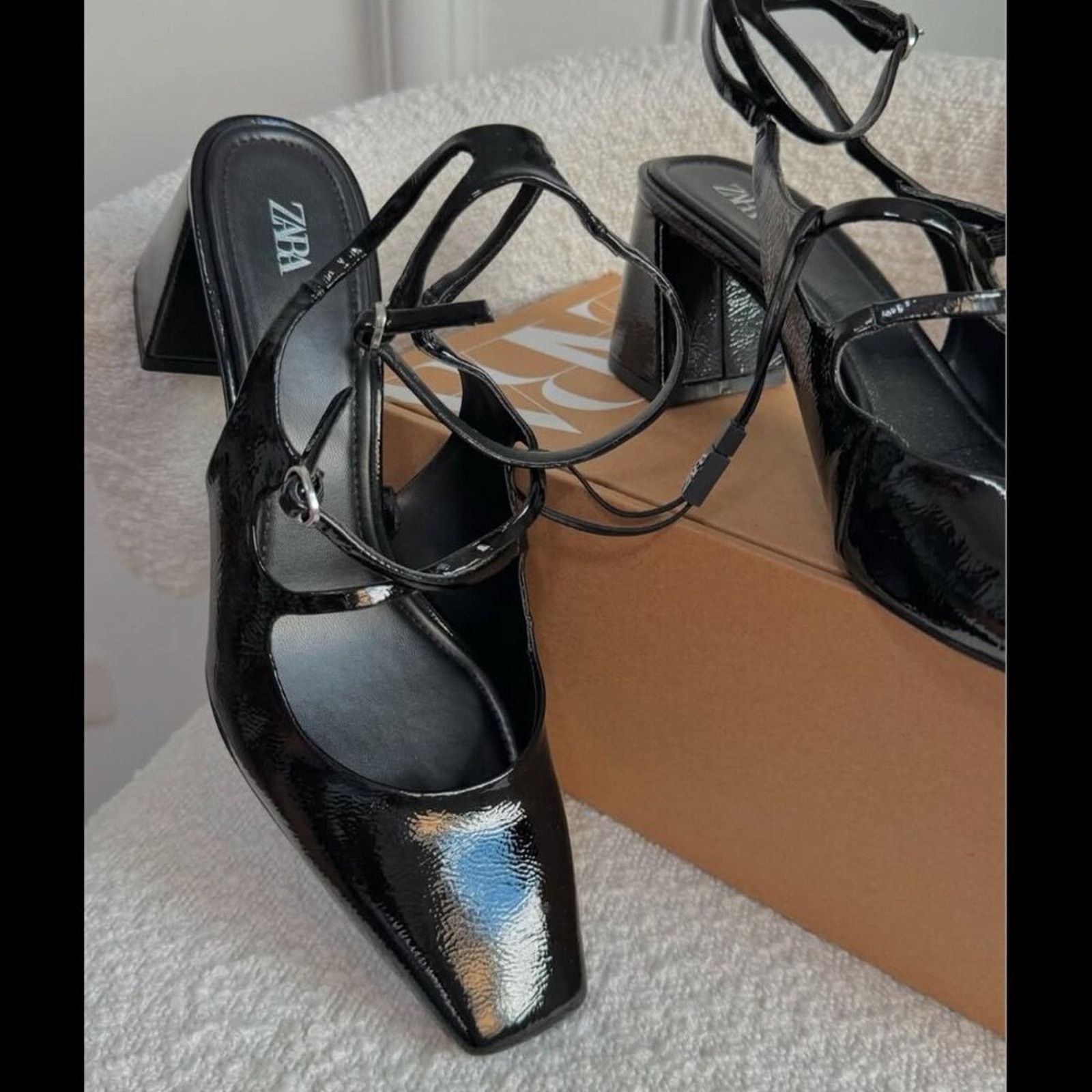 Zara ZARA Strappy Block Heels NWT Size US 10 / IT 40 - 3 Thumbnail