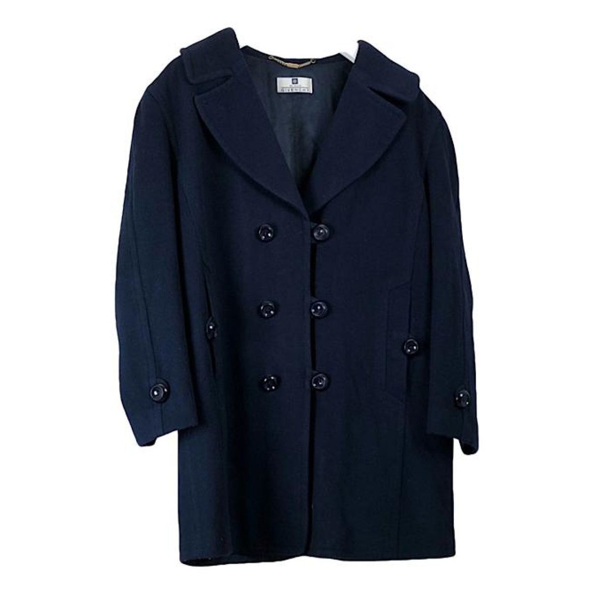 Navy Wool Trench Coat