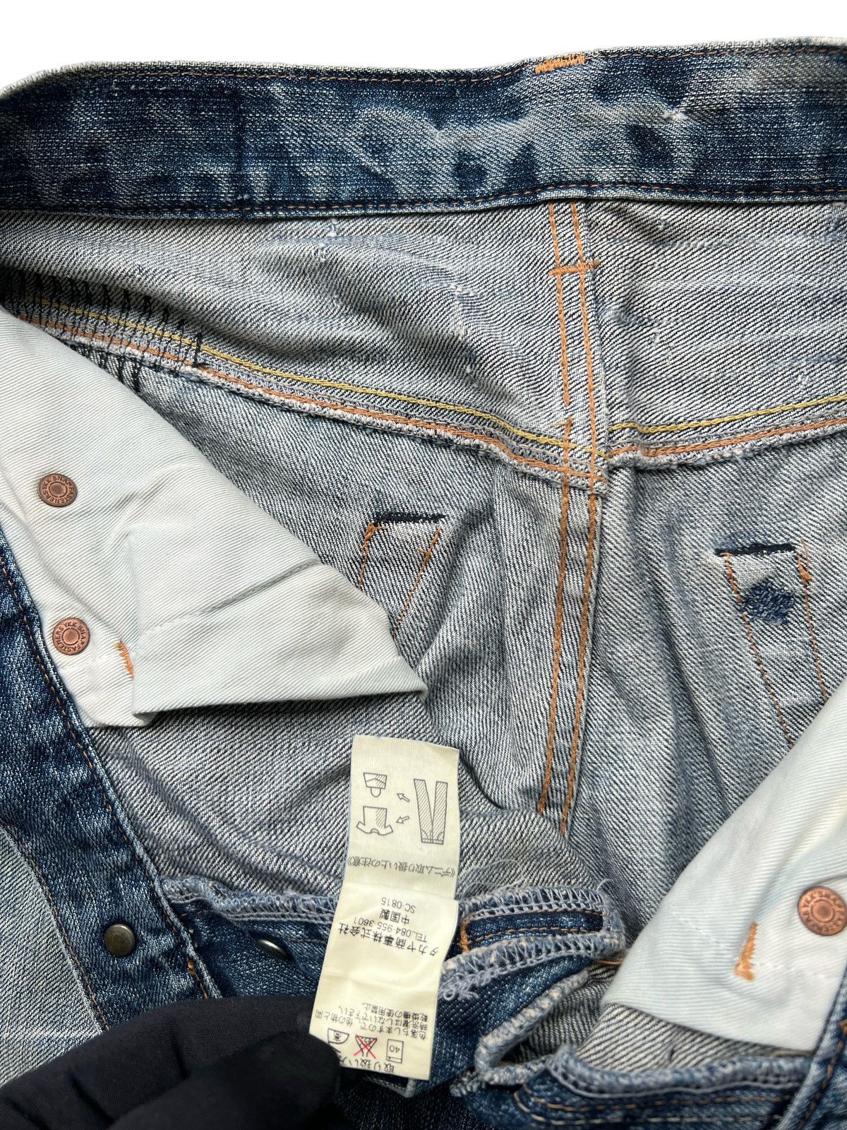 Japanese Brand BartackJapan Selvedge Patchwork Distressed Denim Jeans 32x32 Size US 32 / EU 48 - 17 Thumbnail