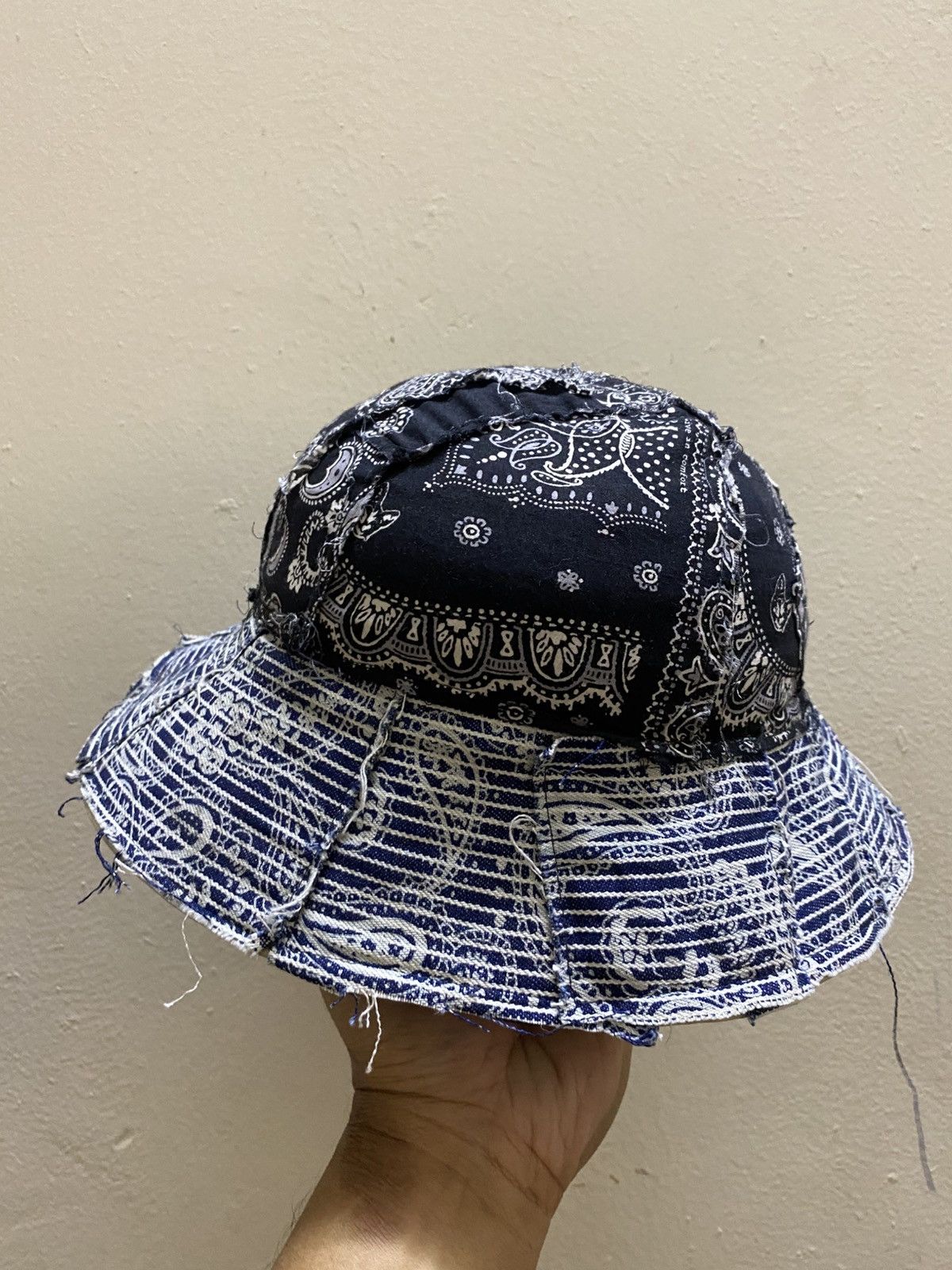 Handmade Beautifull Custom Made Patchwork Paisley Boro Bucket Hats Size ONE SIZE - 1 Thumbnail