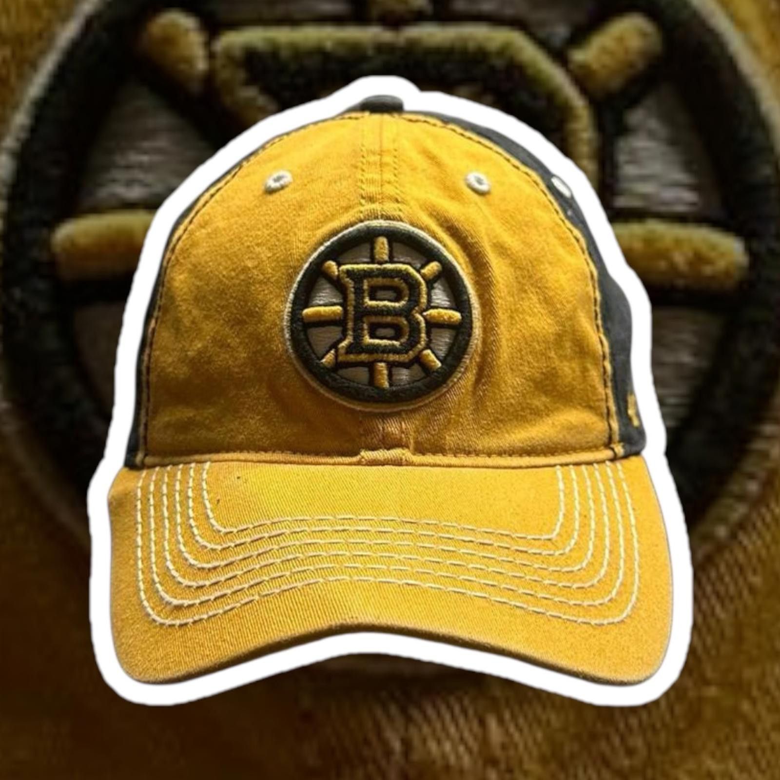 47 Brand 47 Brand Adjustable Boston Bruins Cap - Yellow & Black Size ONE SIZE - 1 Thumbnail