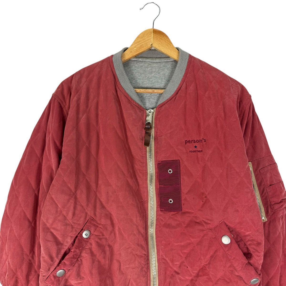 PERSON'S ☀️PERSON’S QUILTED REVERSIBLE BOMBER JACKET LIKE ISSEY MIYAKE Size US L / EU 52-54 / 3 - 2 Thumbnail