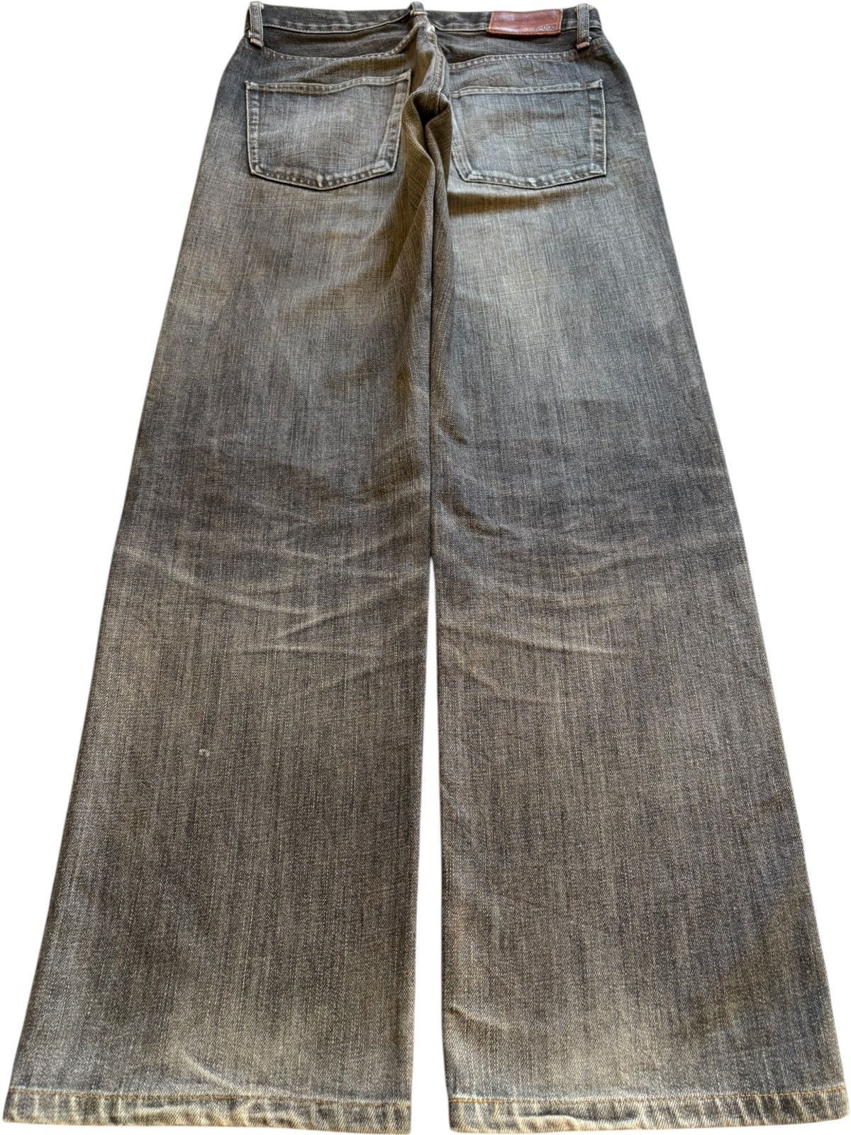 Uniqlo Vintage Uniqlo Rusty Mud Wash Distressed Loose Jeans Size US 29 - 2 Thumbnail