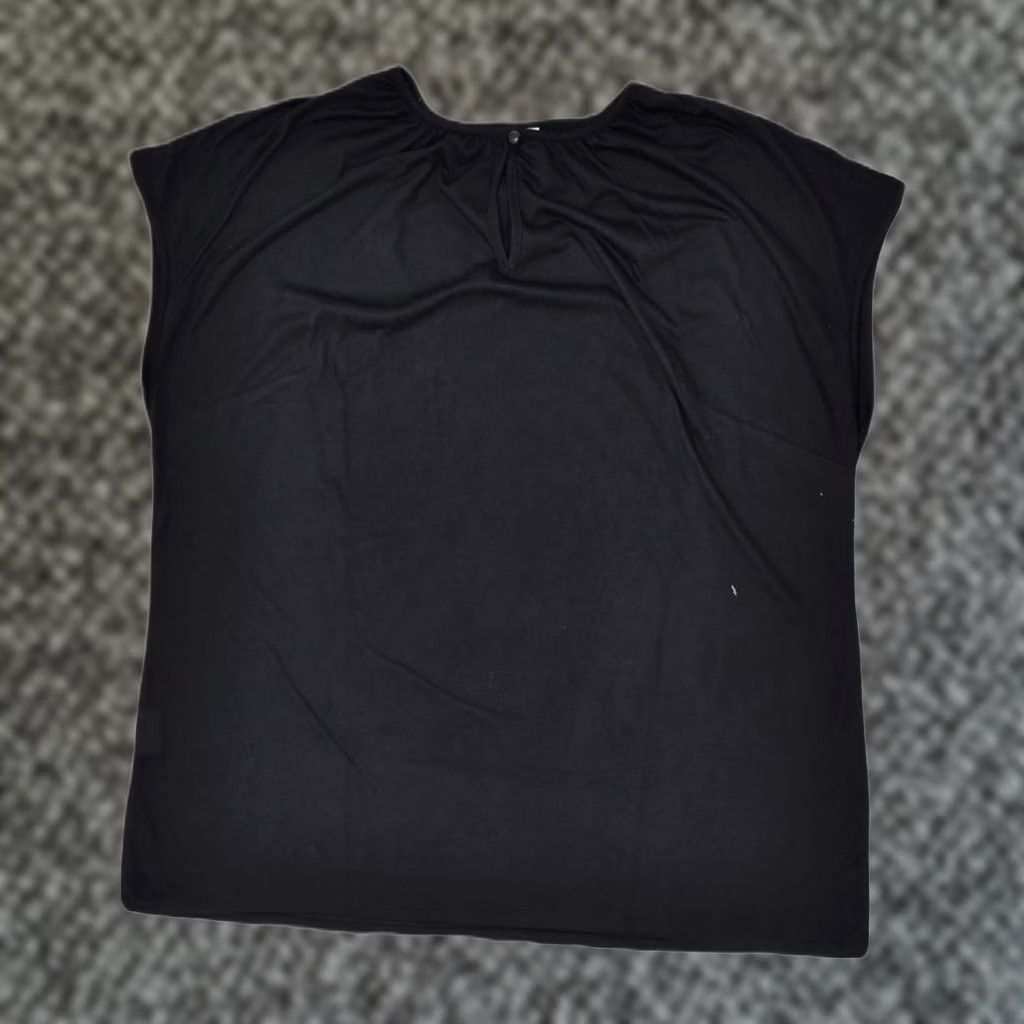 Vintage VINTAGE Womens Blouse Top L Black Polyester IT 46 Size L / US 10 / IT 46 - 1 Thumbnail