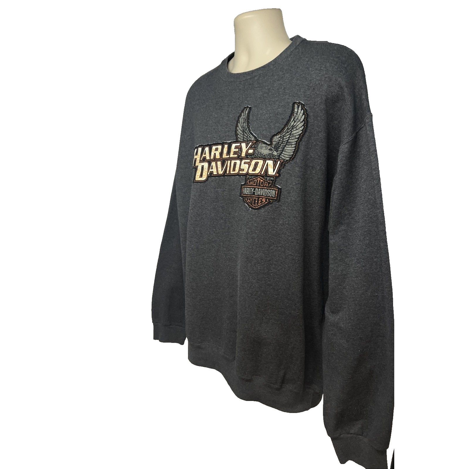 Harley Davidson Harley Davidson Gray Embroidered Pullover Sweatshirt 3XL Size US XXL / EU 58 / 5 - 3 Thumbnail