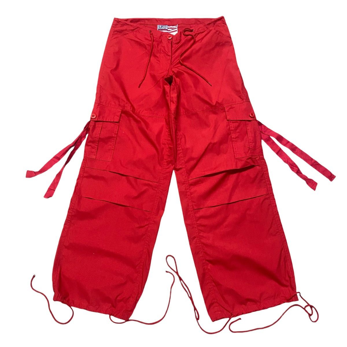 Japanese Brand Vintage UFO Nylon Cargo Pants Size 29" - 2 Thumbnail