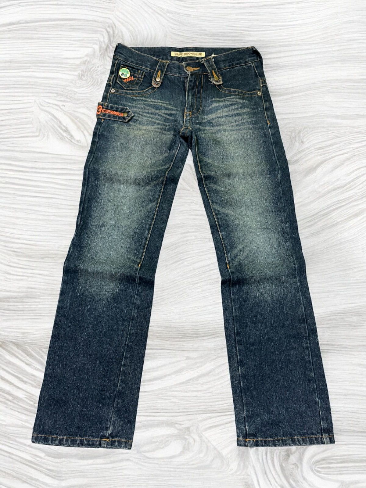 Japanese Brand Vtg BLUE MOON BLUE Surf Style Patches Denim Pant Size US 30 / EU 46 - 2 Thumbnail