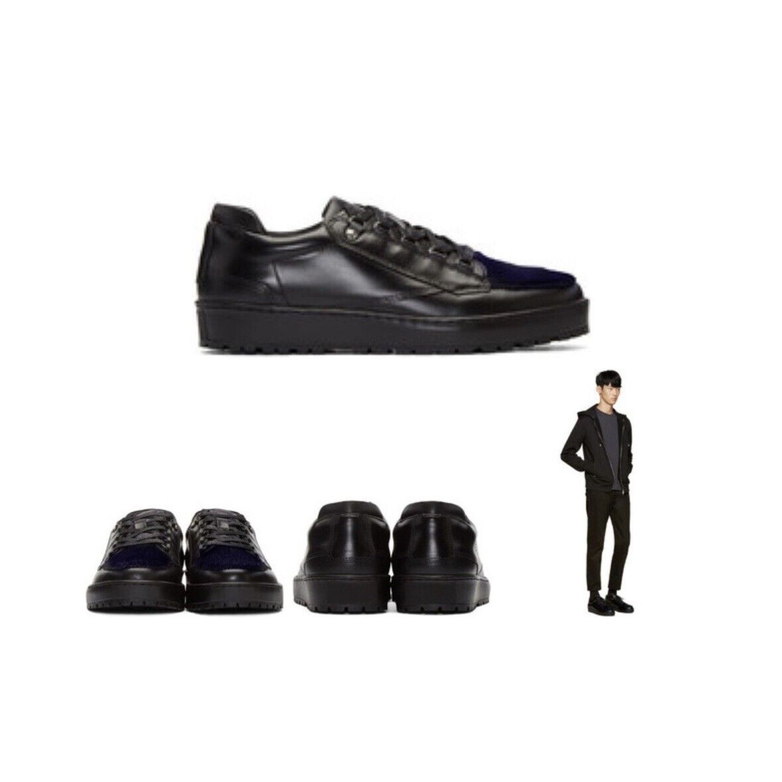 WANT Les Essentiels NIB $450 Want Les Essentiels Leather & Pony Hair Sneaker, 12 Size US 12 / EU 45 - 5 Thumbnail