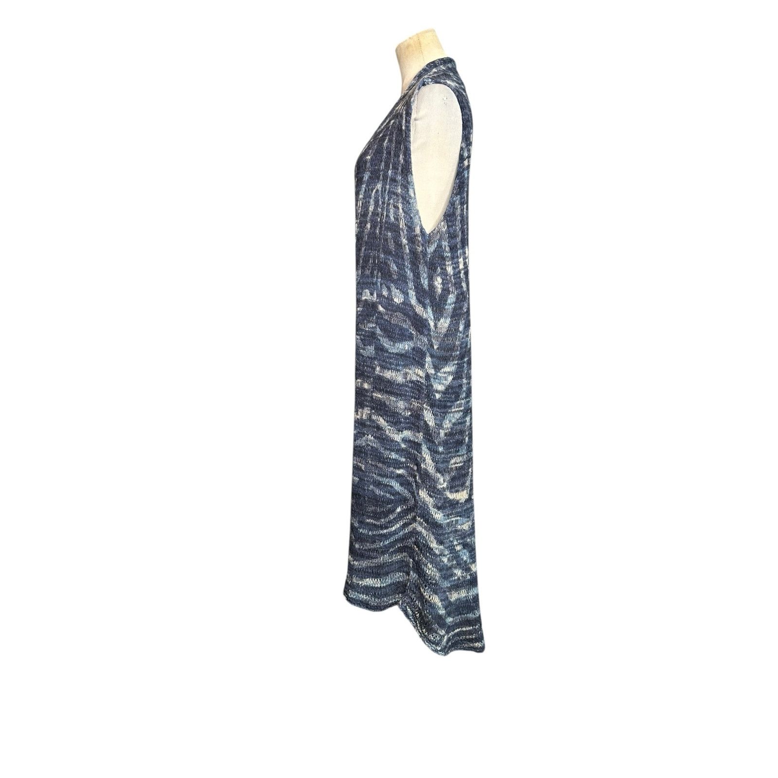 Chicos Chicos blue sleeveless long vest kimono cardigan size 1 - M Size M / US 6-8 / IT 42-44 - 8 Thumbnail