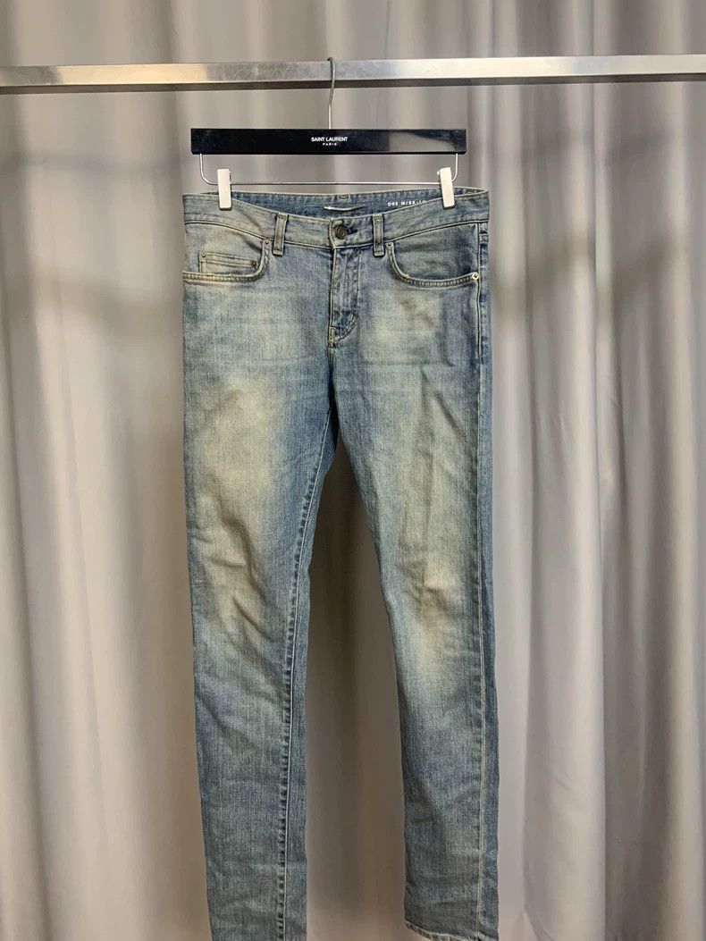 Saint Laurent Paris Saint Laurent Paris 2014FW blue wash denim pants Size US 29 - 1 Thumbnail