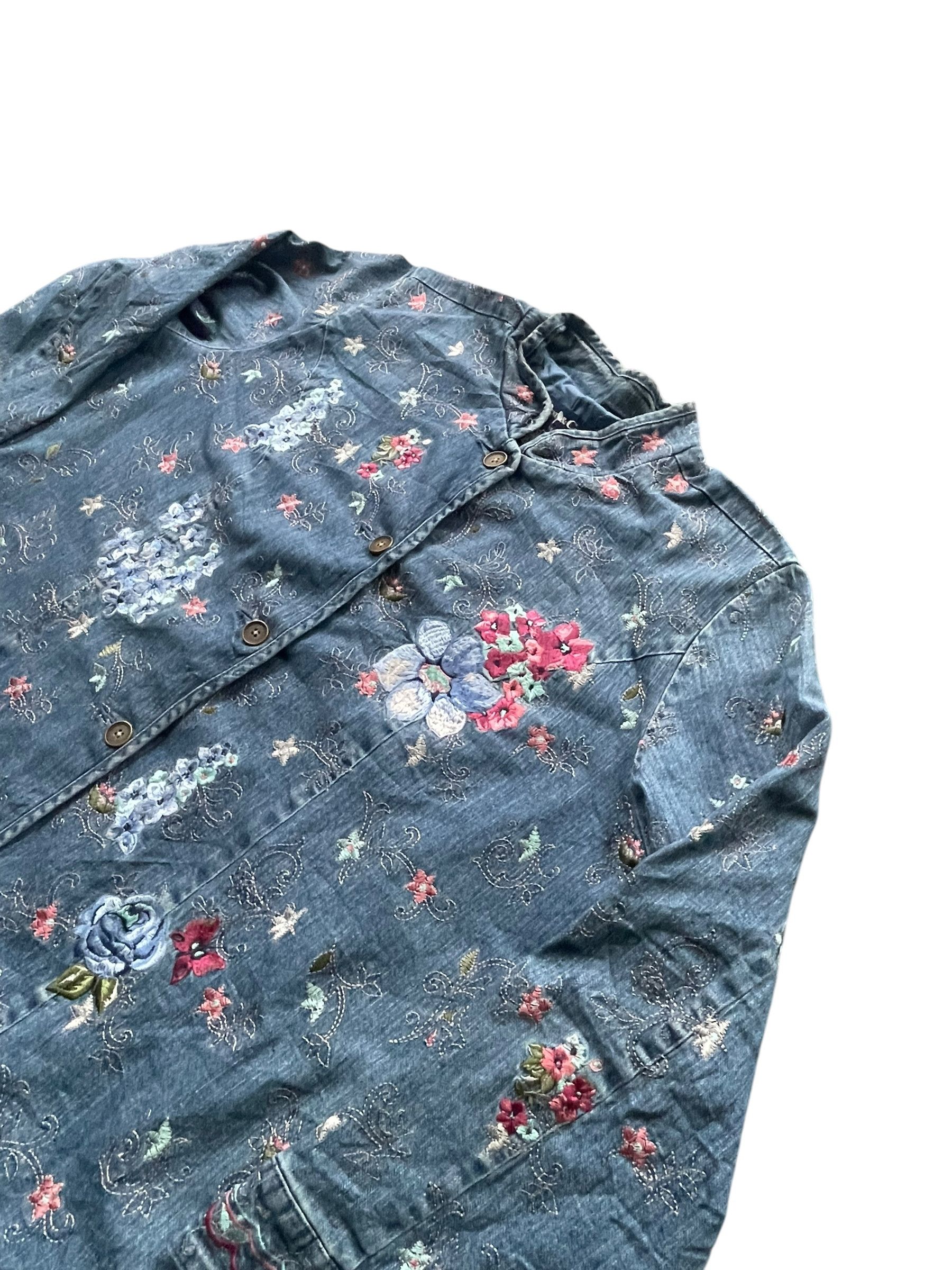 Denim & Co. Denim & Co Custom Emboiderey Denim Jacket Size XXL / US 16-18 / IT 52-54 - 2 Thumbnail