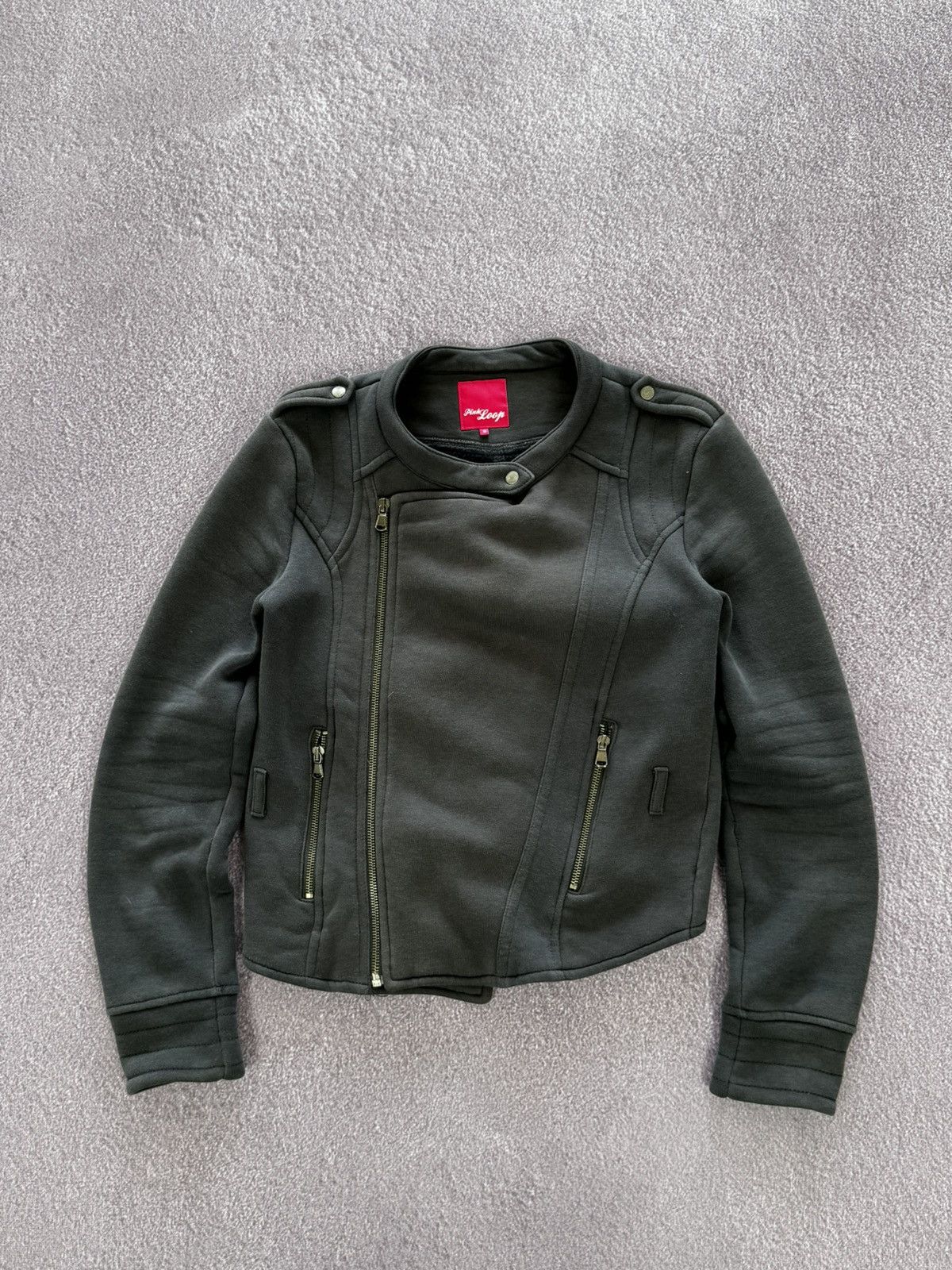 Japanese Brand 2000’s Aesthetic Glamour Abstract Zip Y2K Biker Jacket Size S / US 4 / IT 40 - 1 Thumbnail